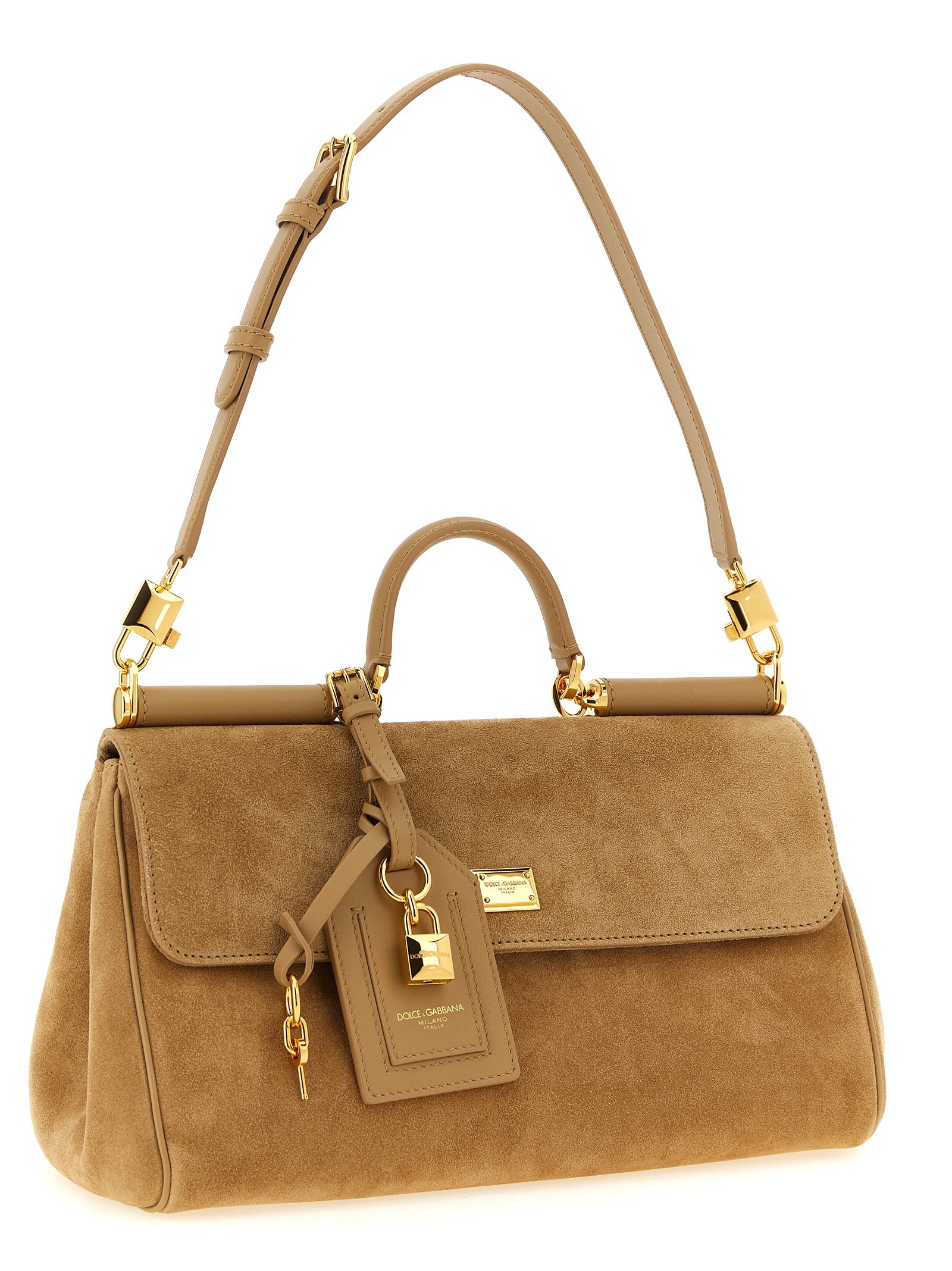 Dolce & Gabbana Beige Kalbsleder Handtasche