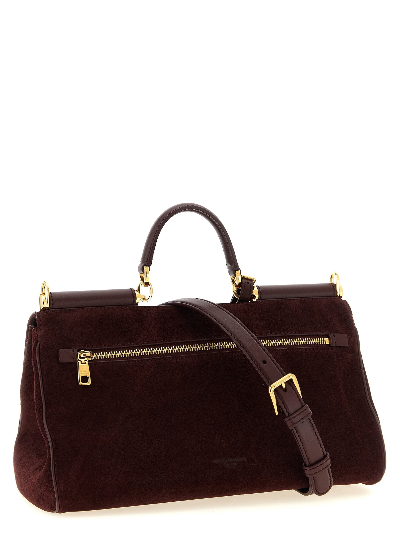 Dolce & Gabbana Handtasche aus bordeauxrotem Kalbsleder