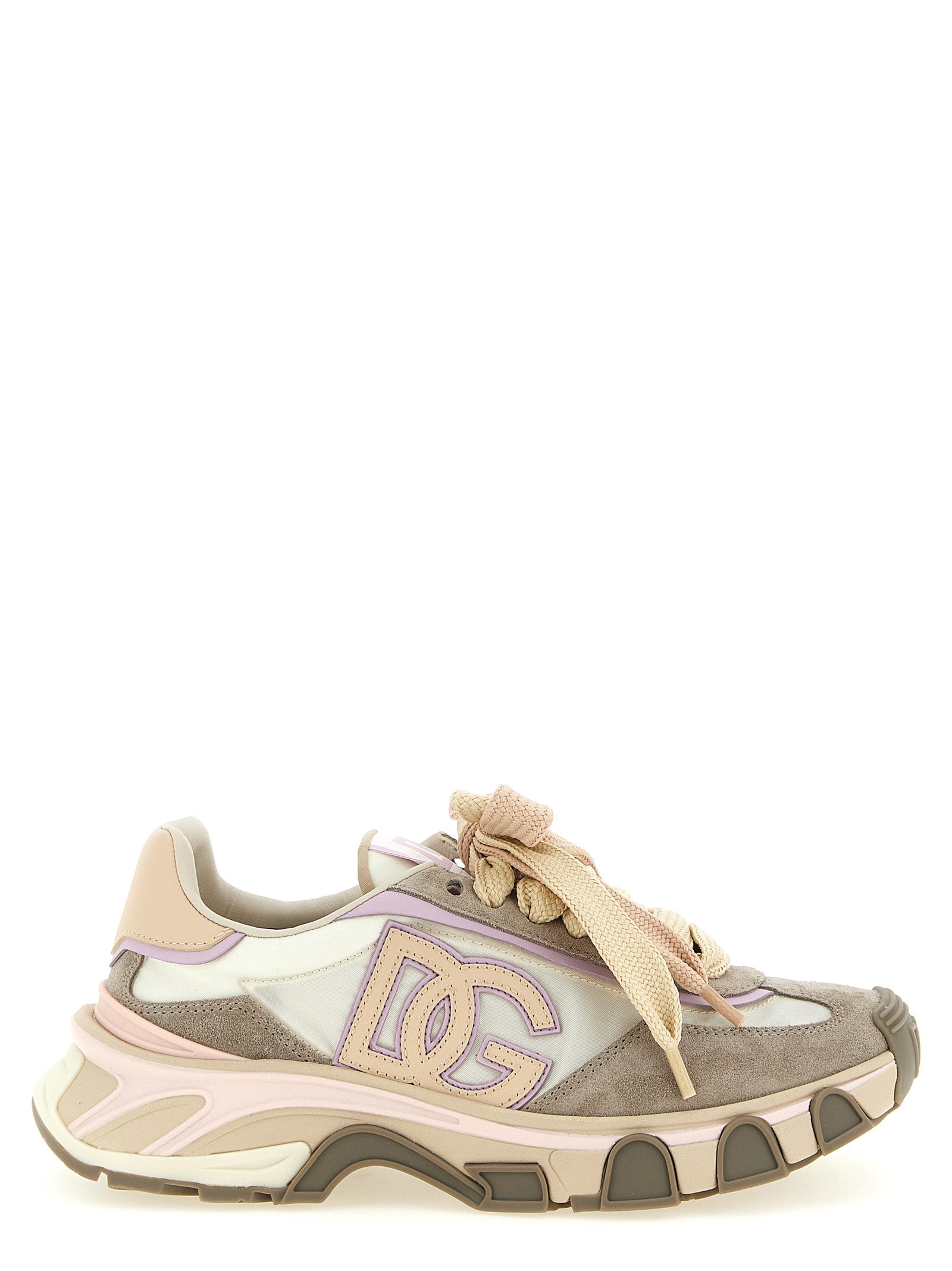 Dolce & Gabbana Beige Kalbsleder Sneaker