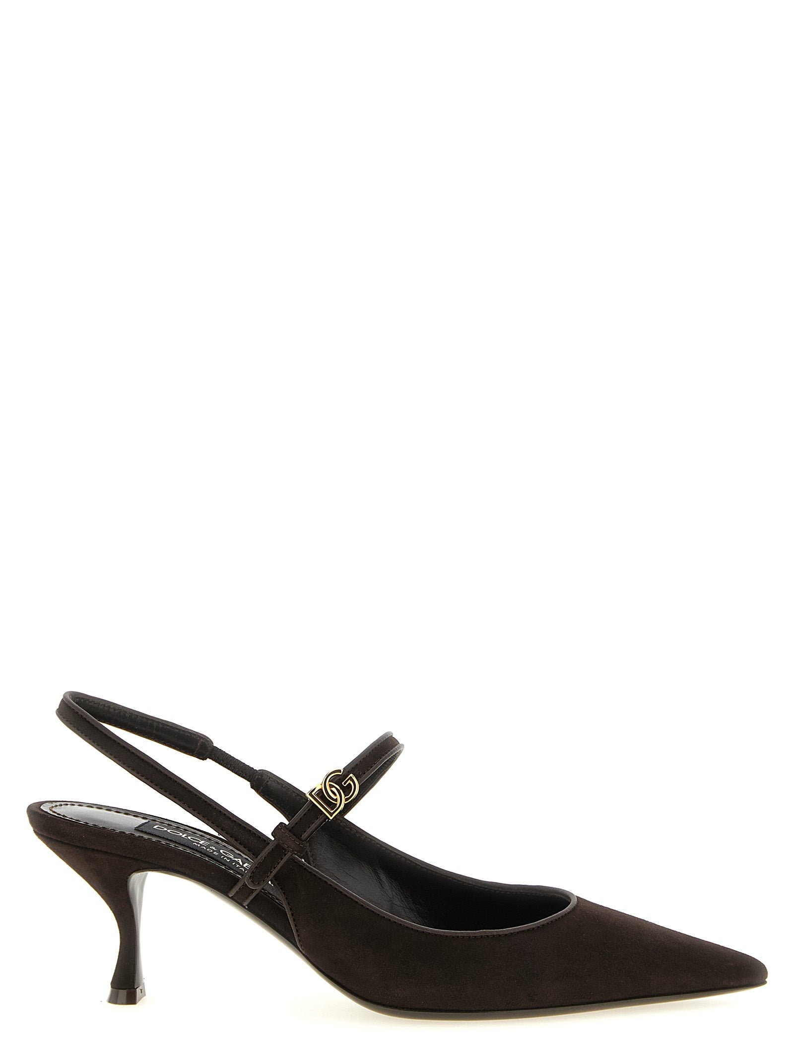 Dolce & Gabbana Braune Ziegenleder Pumps mit mittlerem Absatz