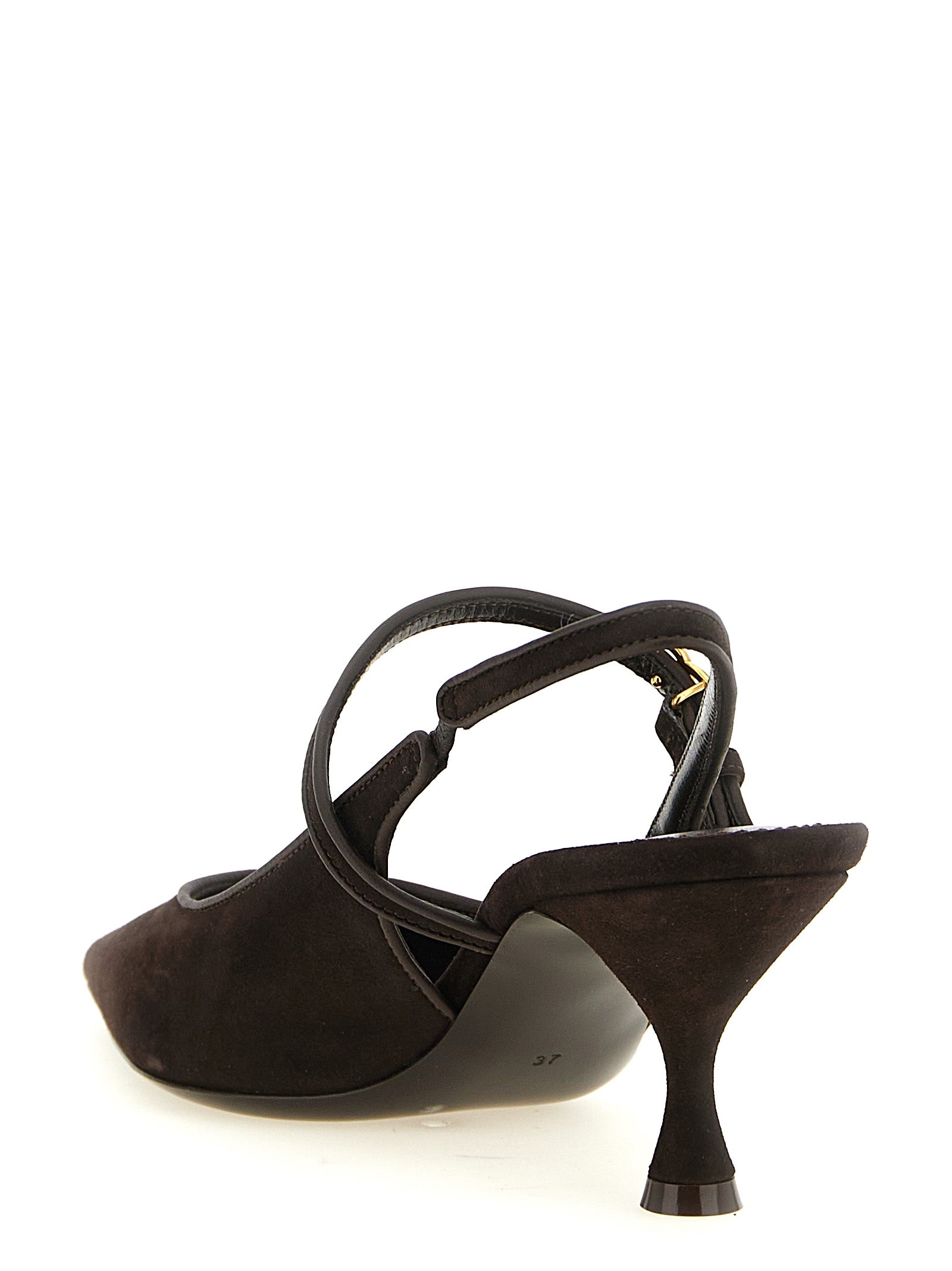 Dolce & Gabbana Braune Ziegenleder Pumps mit mittlerem Absatz
