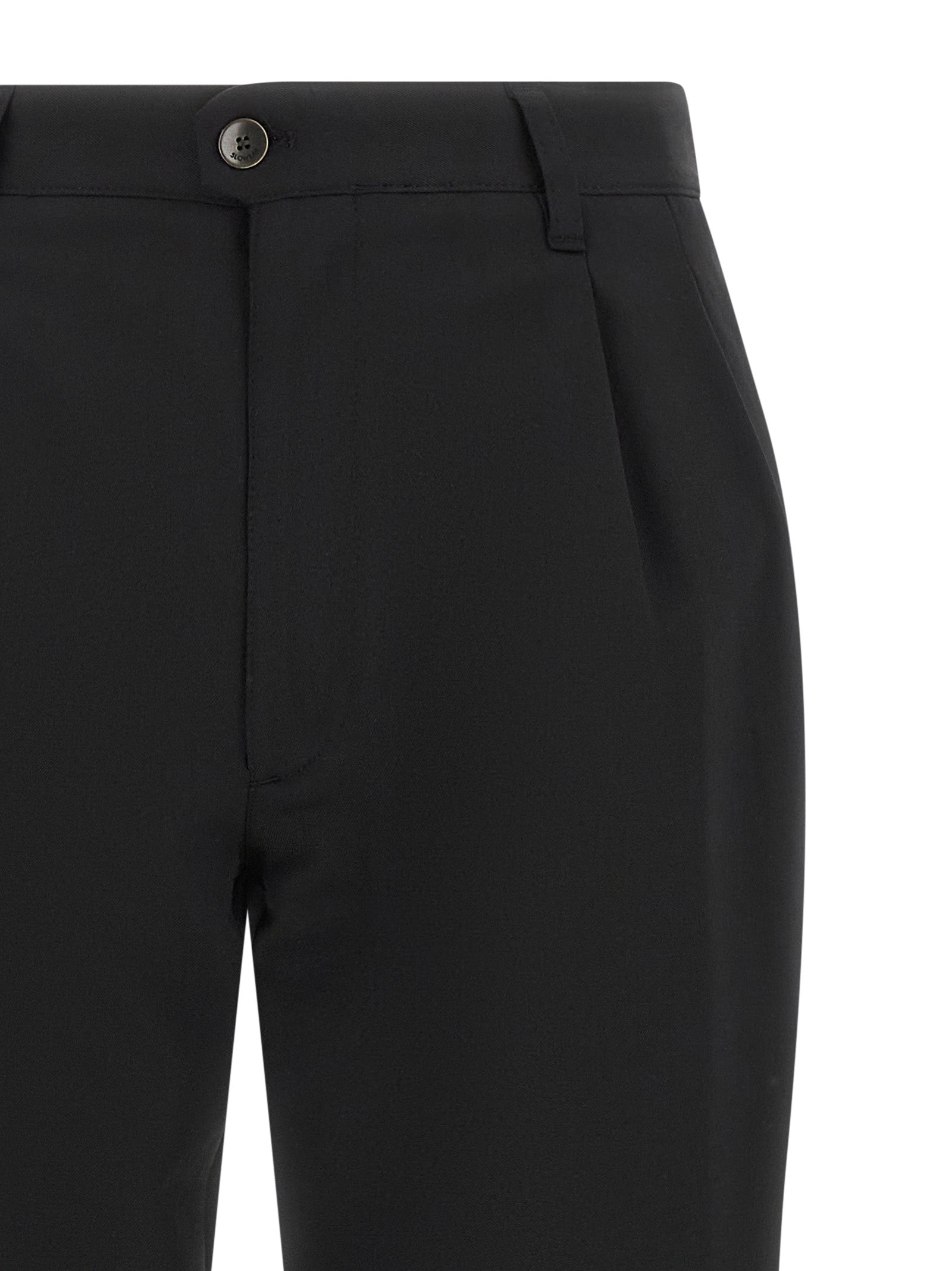 Incotex Schwarze Palazzo-Hose aus Polyester