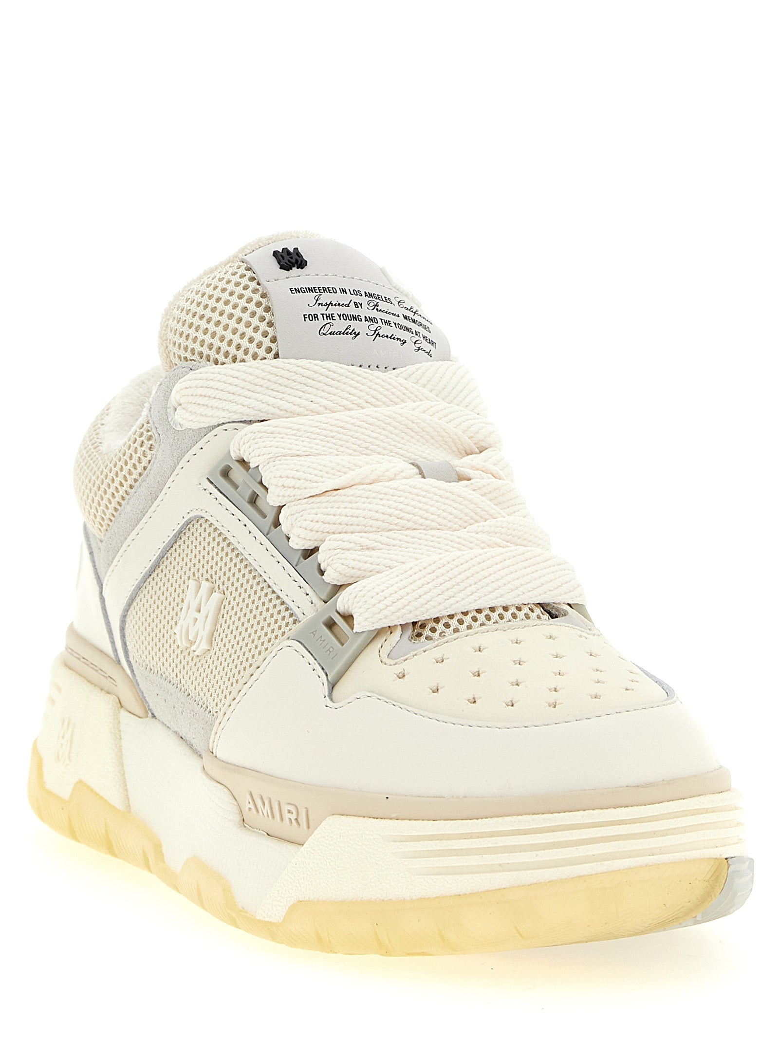 Amiri Weiße Kalbsleder Chunky Sneaker