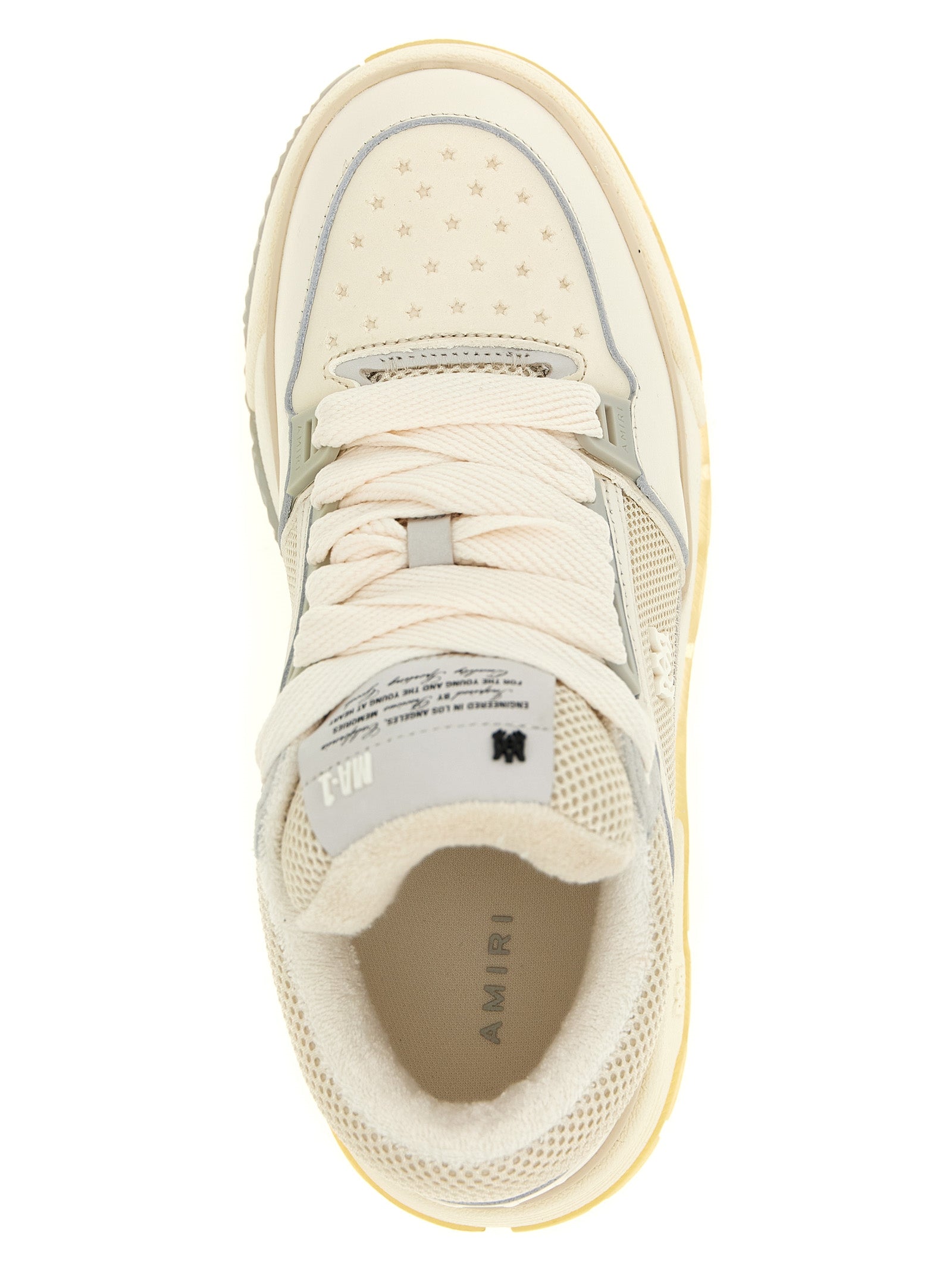 Amiri Weiße Kalbsleder Chunky Sneaker