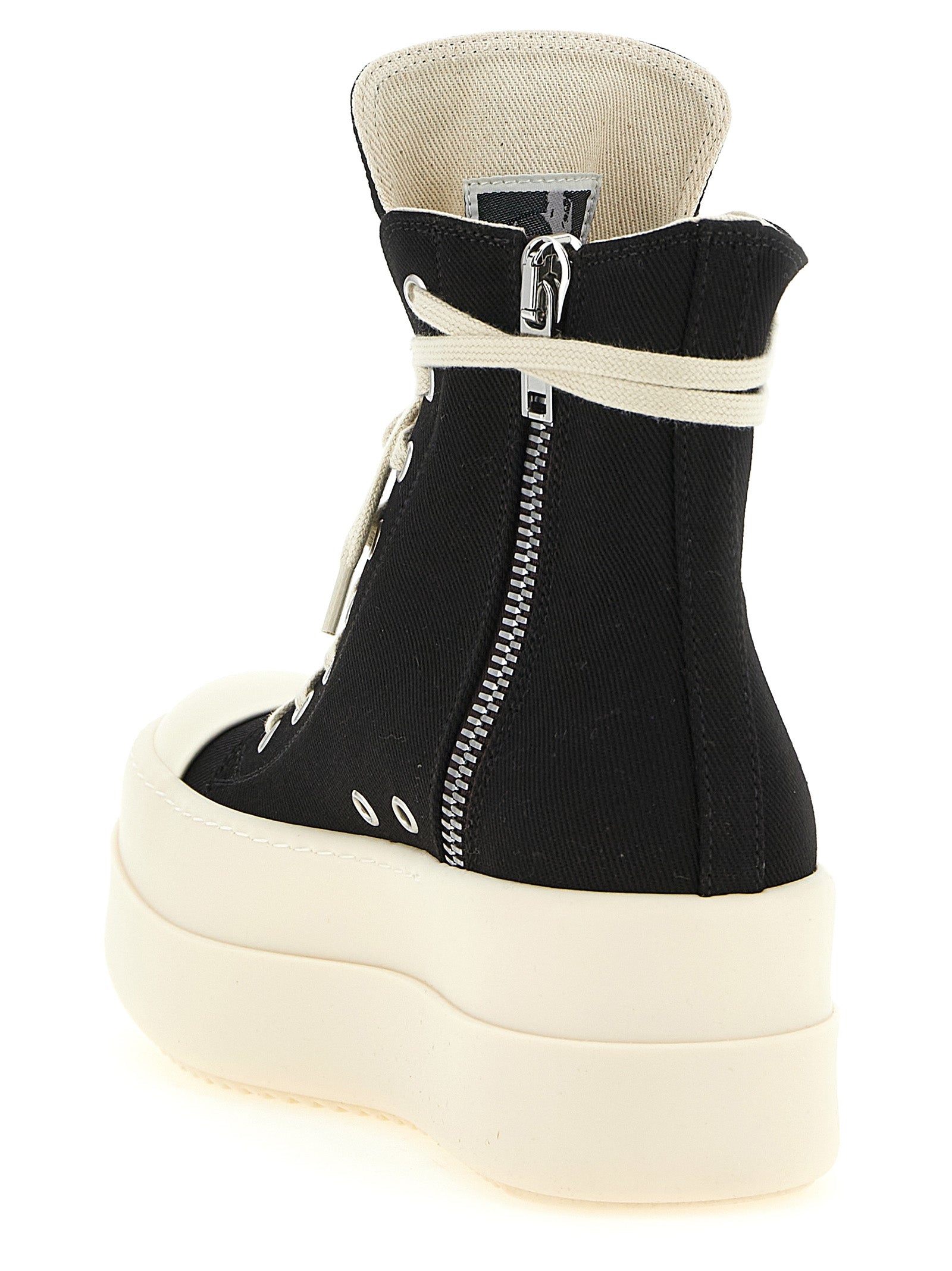 DRKSHDW Schwarze Plateau-Sneaker aus Baumwolle