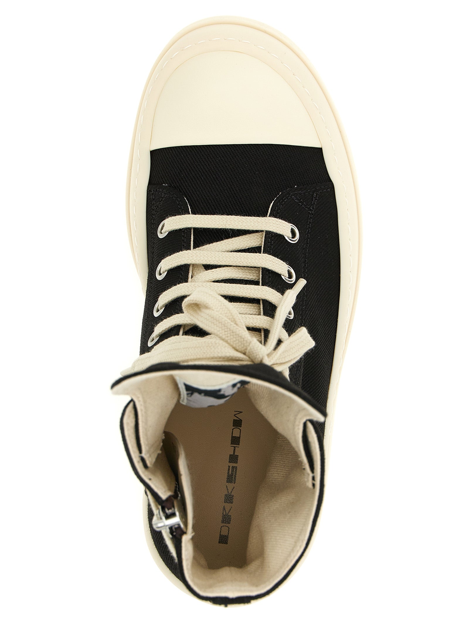 DRKSHDW Schwarze Plateau-Sneaker aus Baumwolle