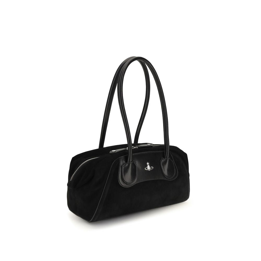Vivienne Westwood Schwarze Bos Taurus Kalbsleder Schultertasche