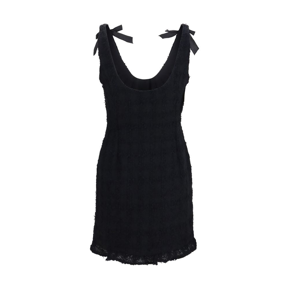 Alessandra Rich Schwarzes Baumwoll-Freizeitkleid
