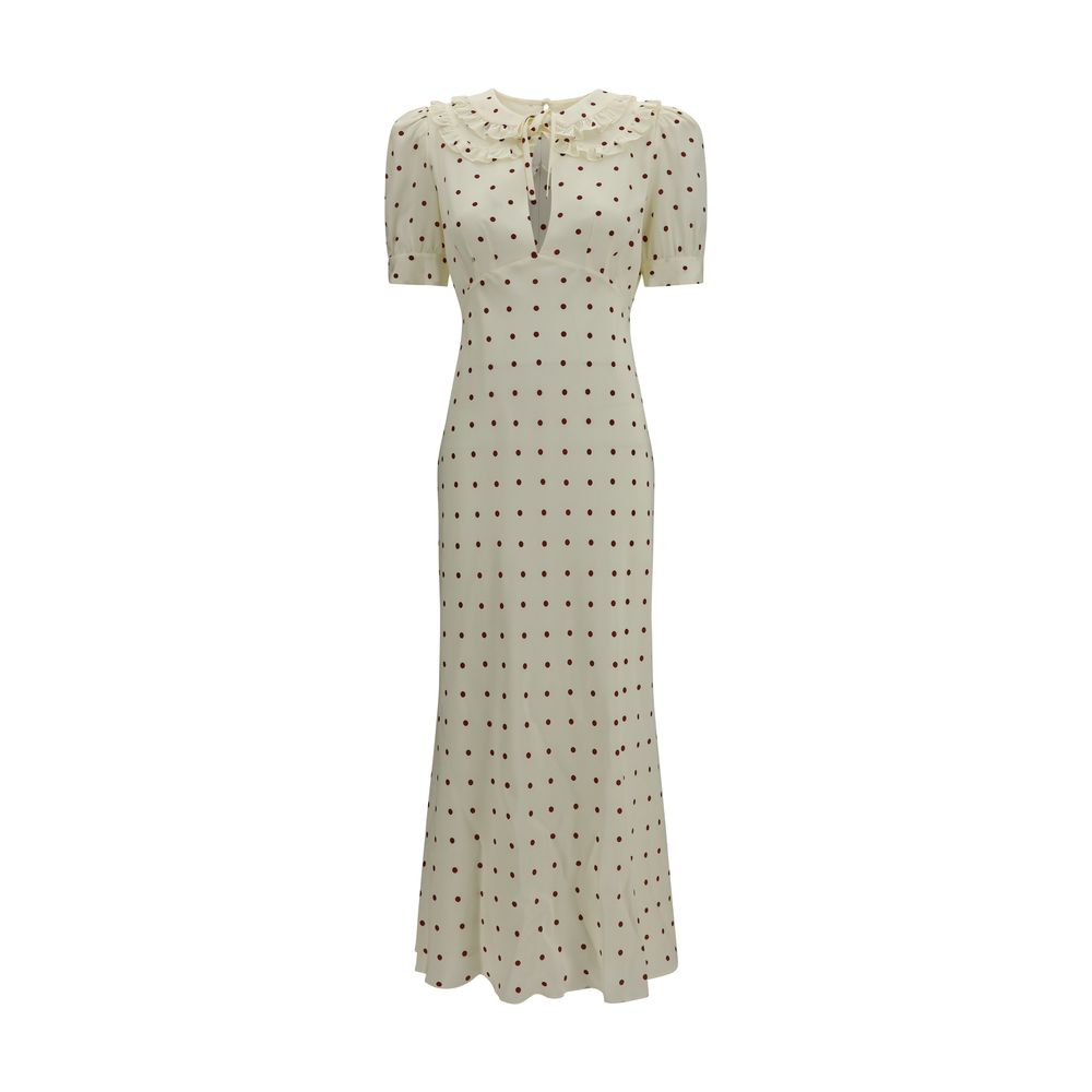 Alessandra Rich Beiges Seidenkleid für die Freizeit