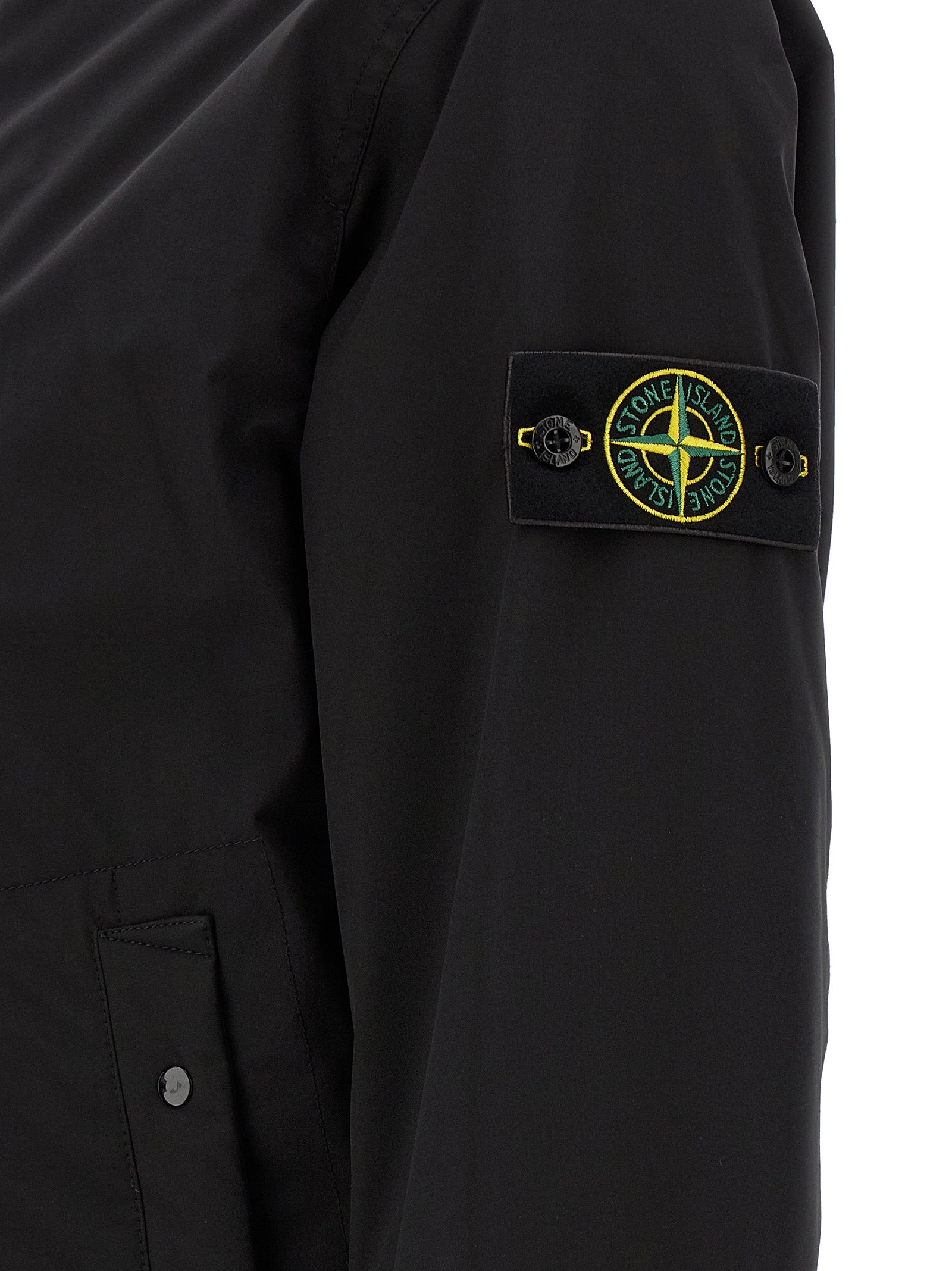 Stone Island Schwarze Shell-Jacke aus Polyester