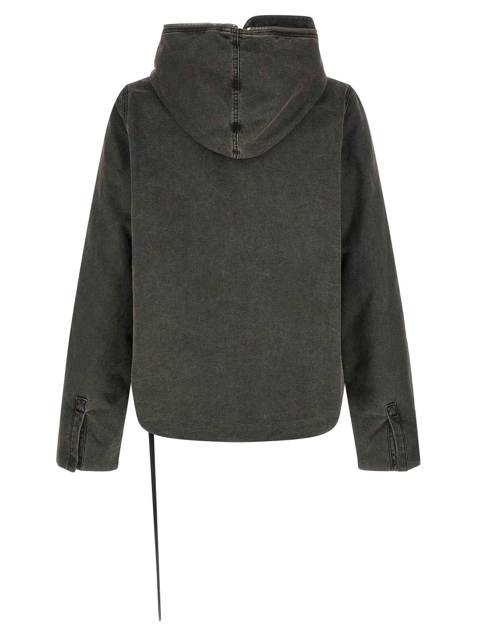 DRKSHDW Graue Baumwolljacke in voller Länge