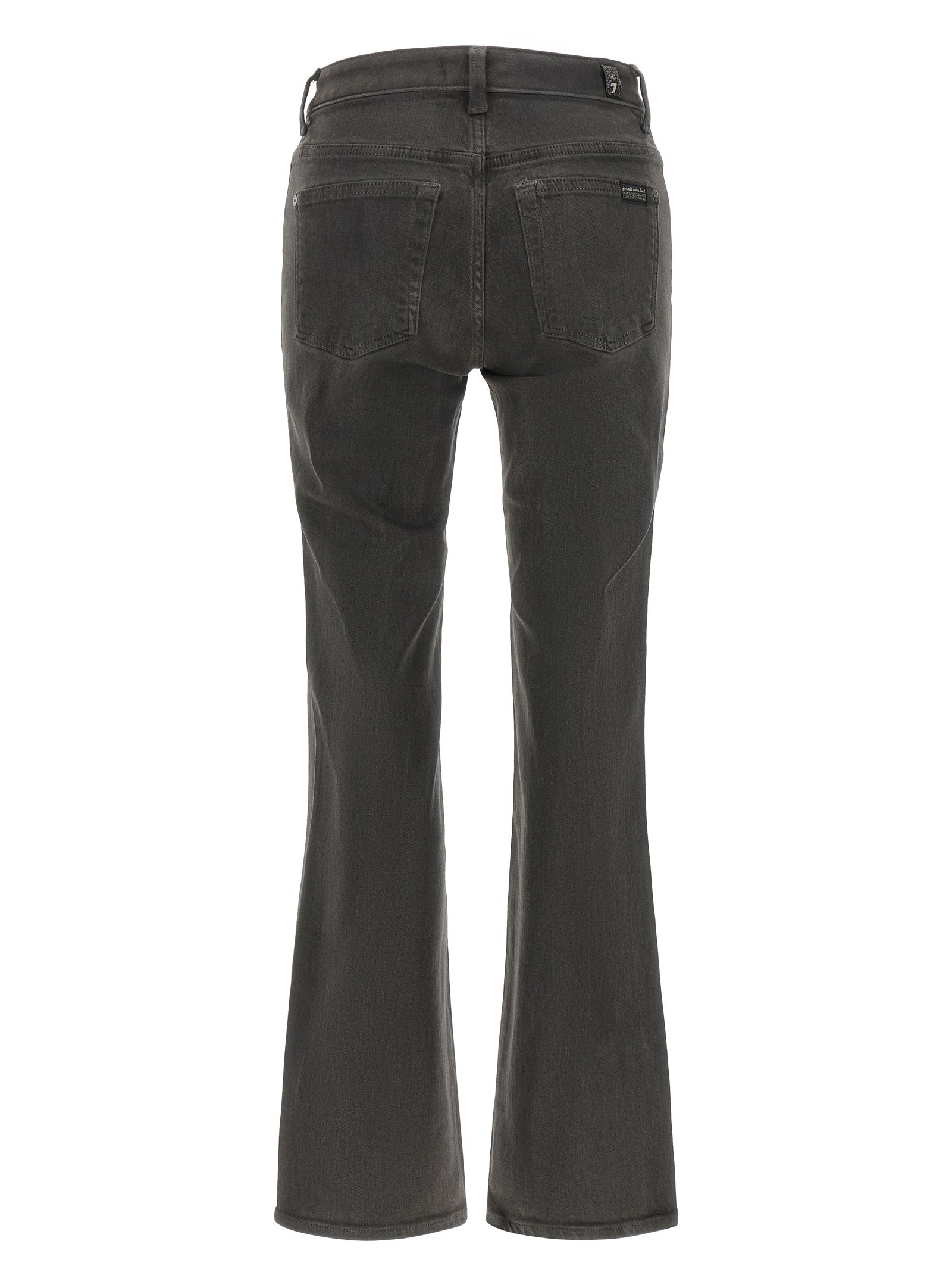 7 For All Mankind Graue Jeans aus Baumwolle im geraden Schnitt