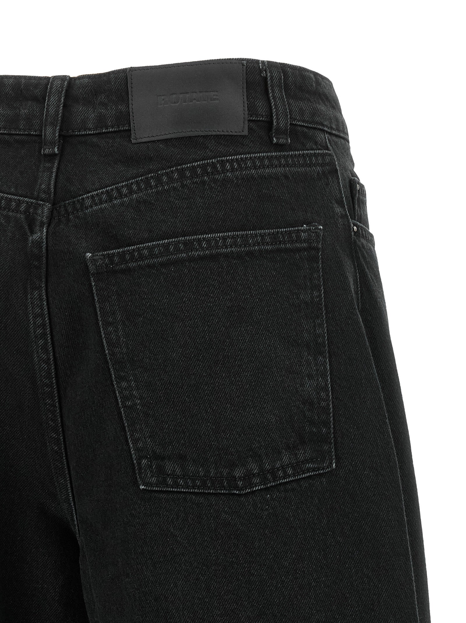 ROTATE BIRGER CHRISTENSEN Schwarze Bio-Baumwoll-Jeans Denim