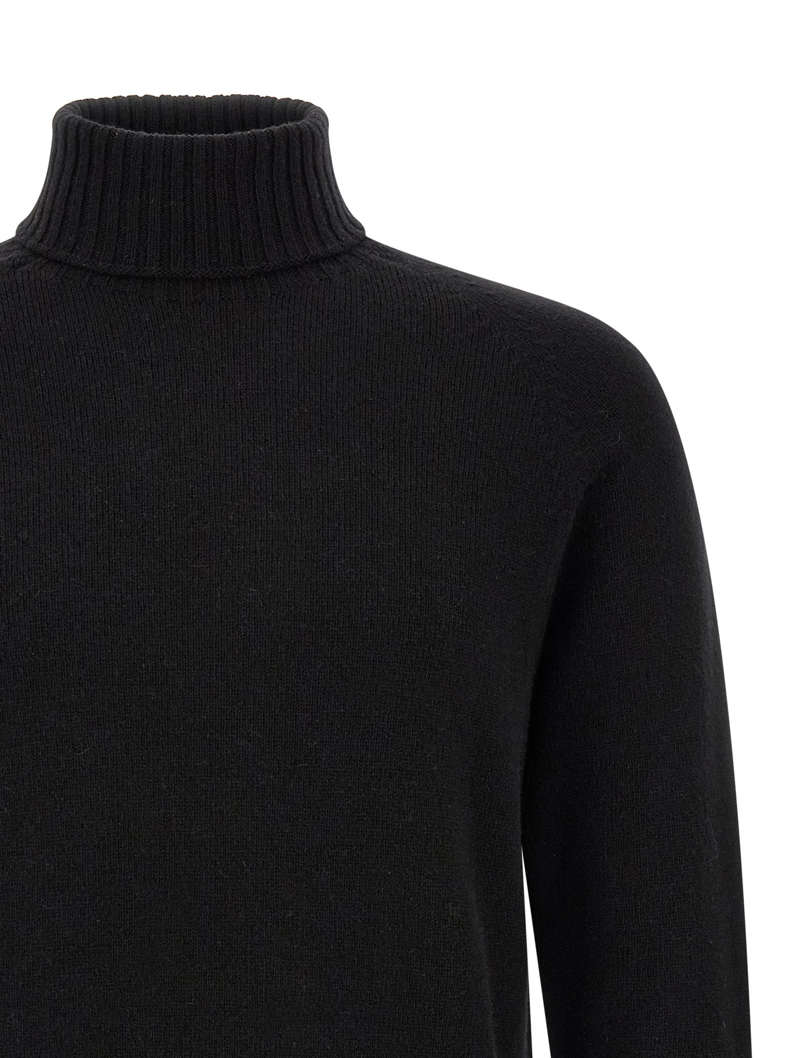 MA'RY'YA Schwarzer Kaschmir-Cardigan