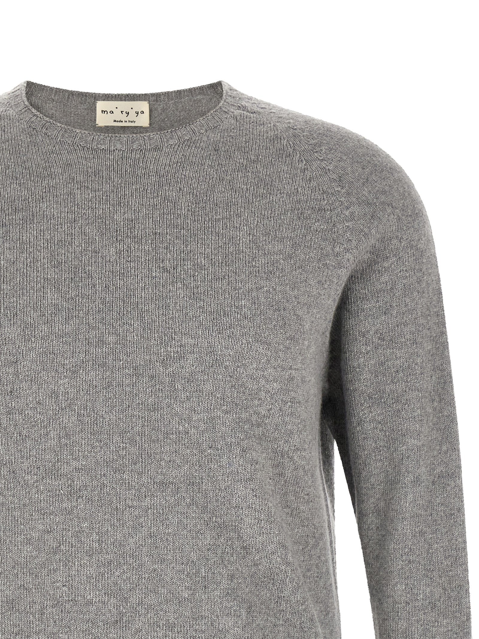 MA'RY'YA Grauer Kaschmir-Strickjacke