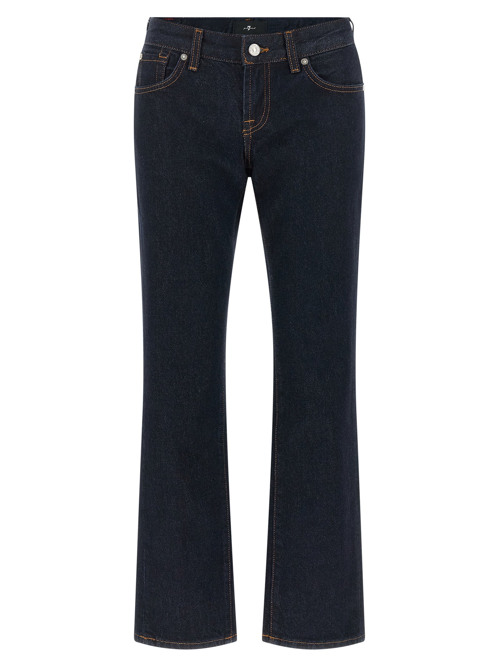 7 For All Mankind Blaue Bootcut-Jeans aus Baumwolle