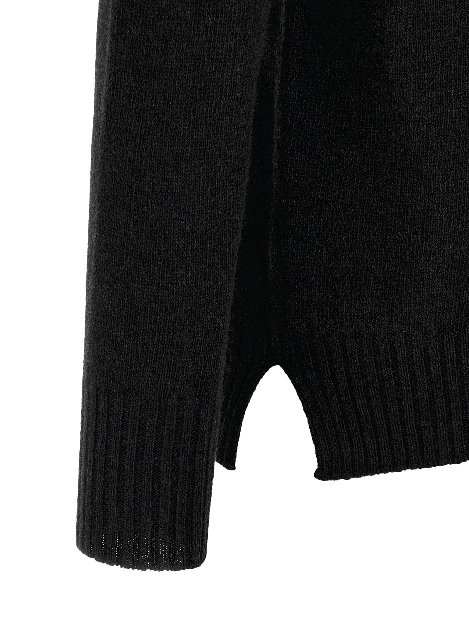 MA'RY'YA Schwarzer Kaschmir-Cardigan