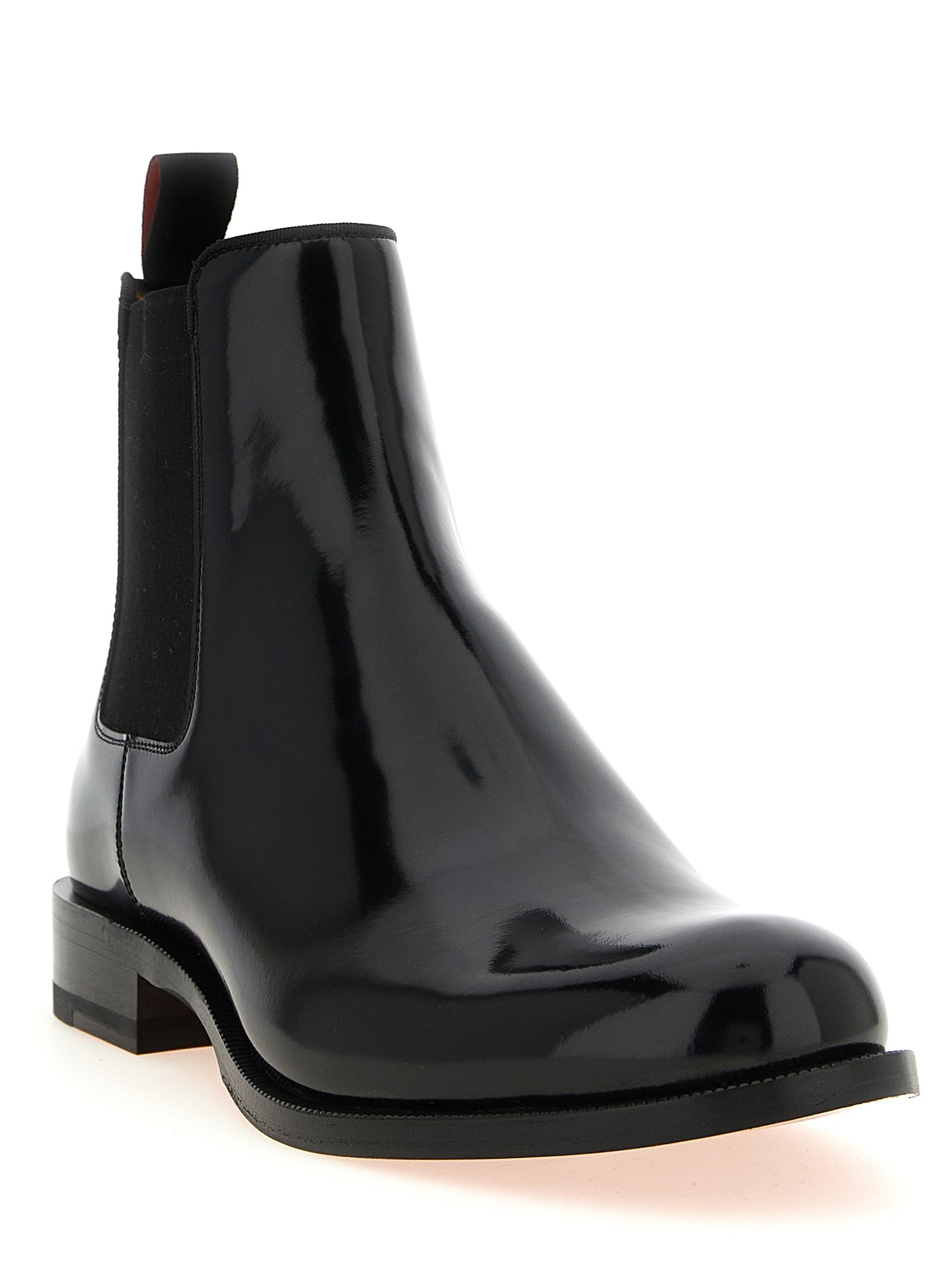 Christian Louboutin Schwarze Chelsea Boots aus Kalbsleder