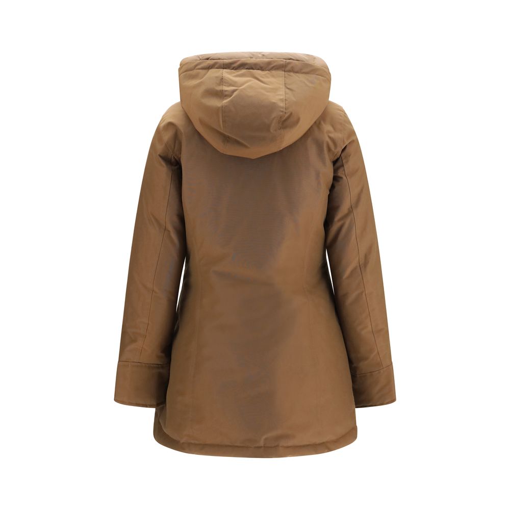 Woolrich Brauner Baumwollparka