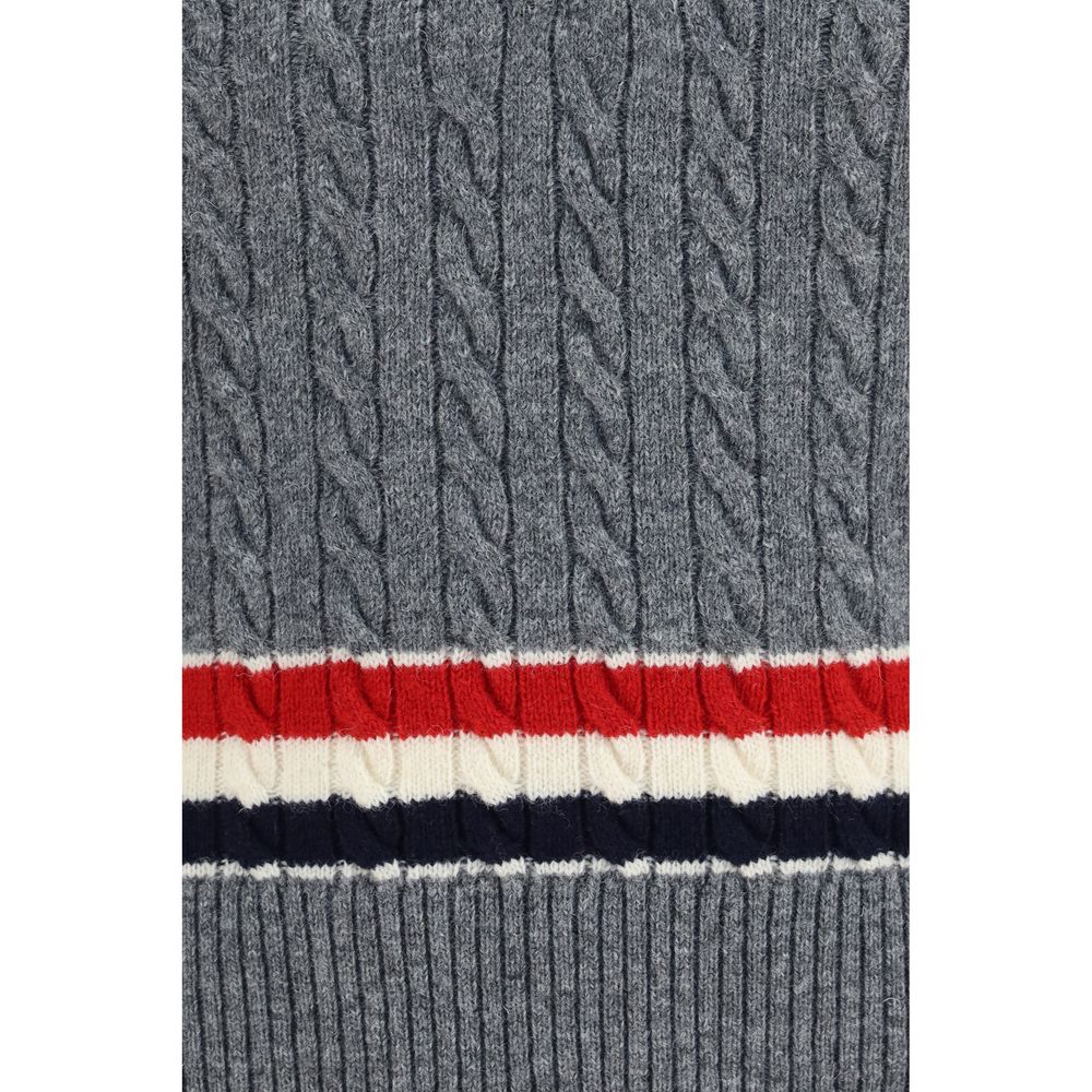 Thom Browne Grauer Wollpullover Oves Aries Ärmellos