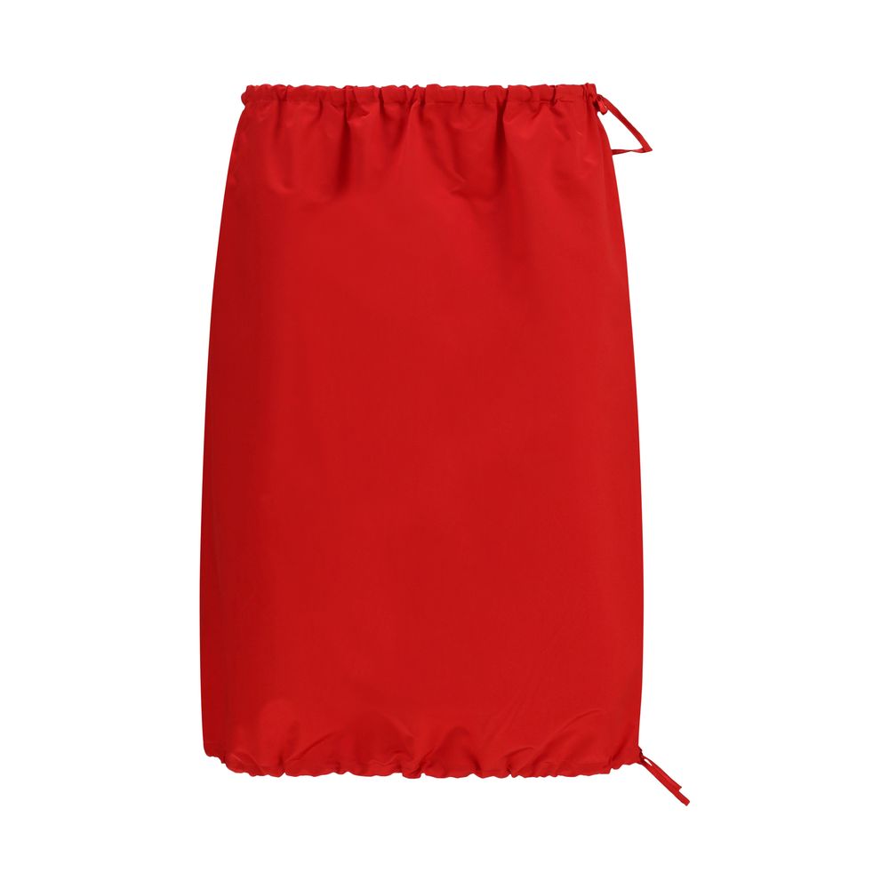 Prada Roter Seiden-Midirock