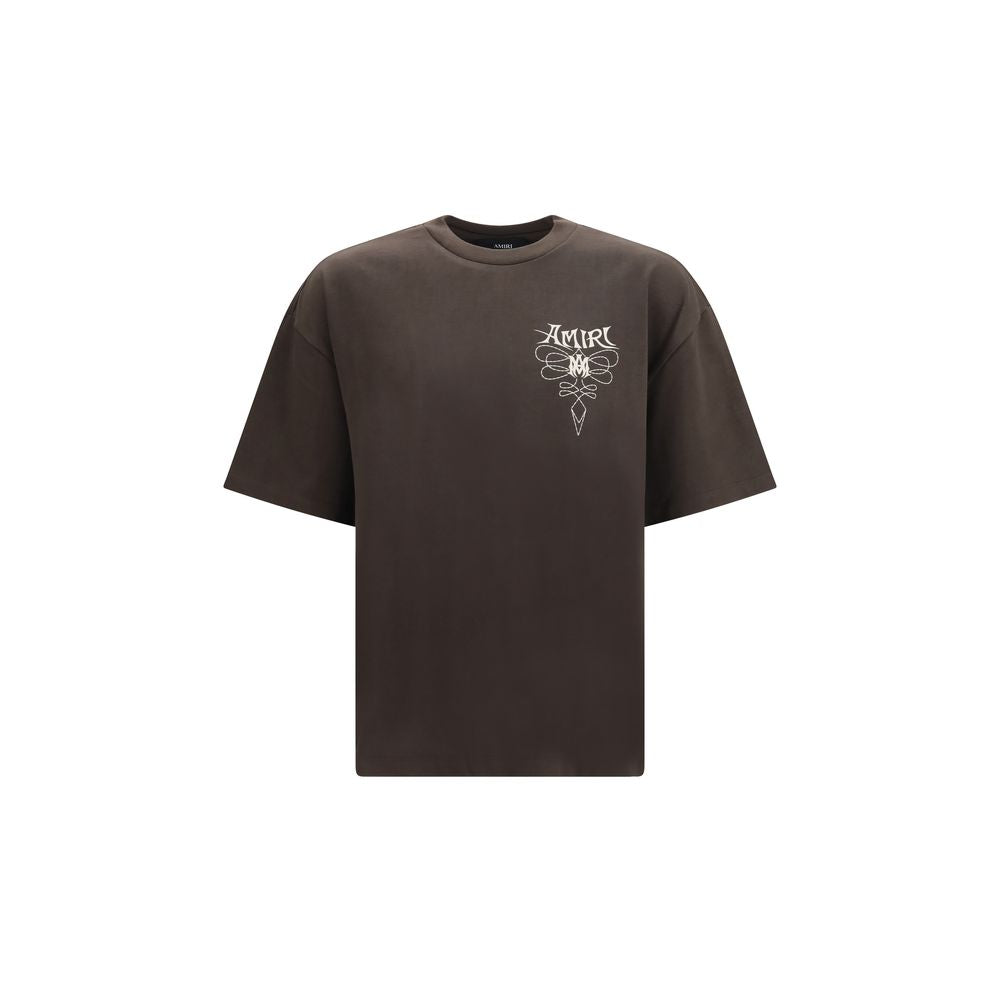 Amiri Braunes Baumwoll-T-Shirt