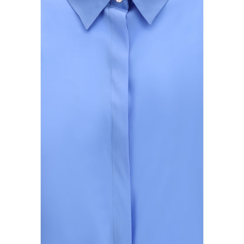 Ella Blaue Seidenbluse