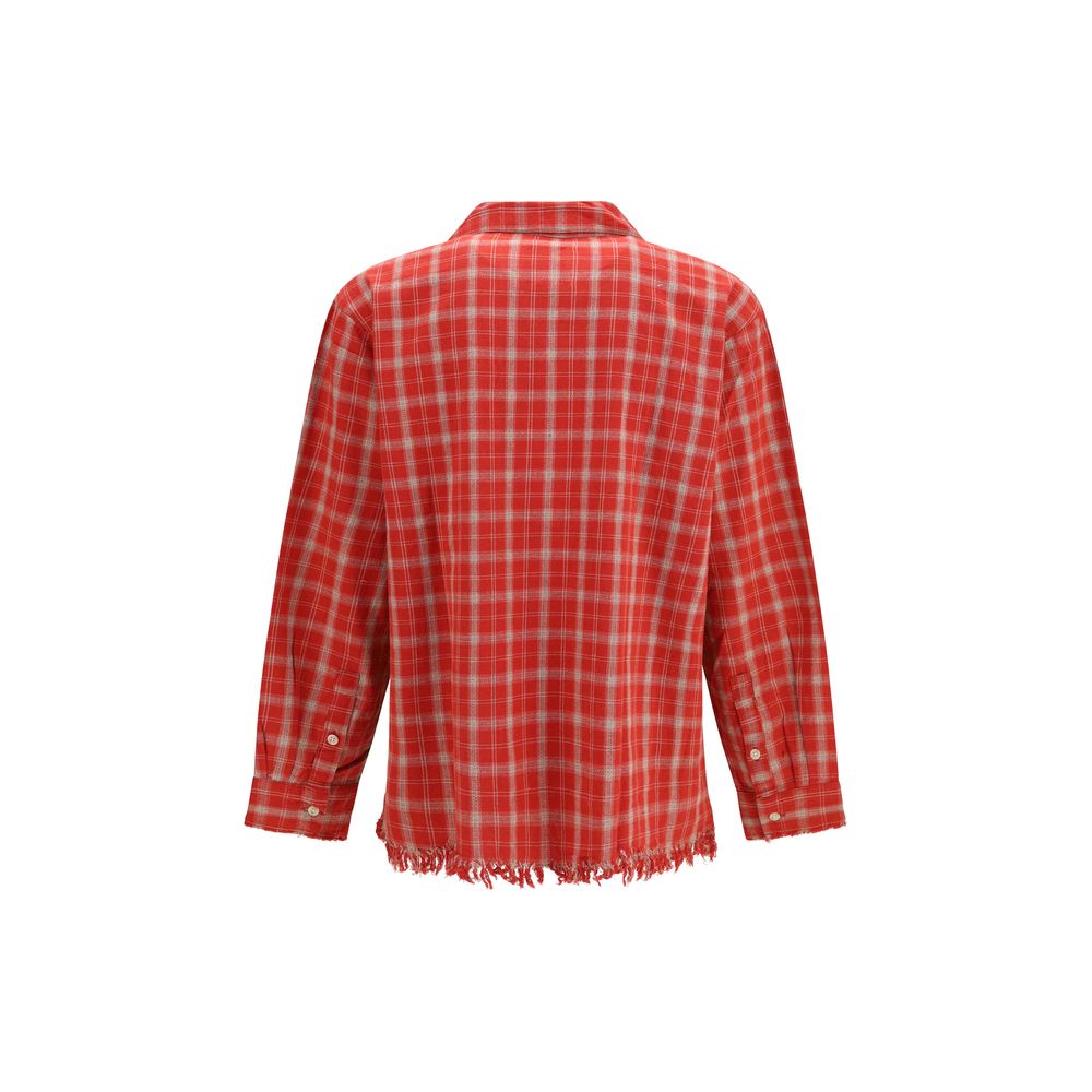 FOUND Rotes Baumwollhemd mit Muster