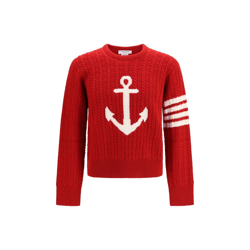 Thom Browne Pullover aus Wolle Ovis Aries in Rot