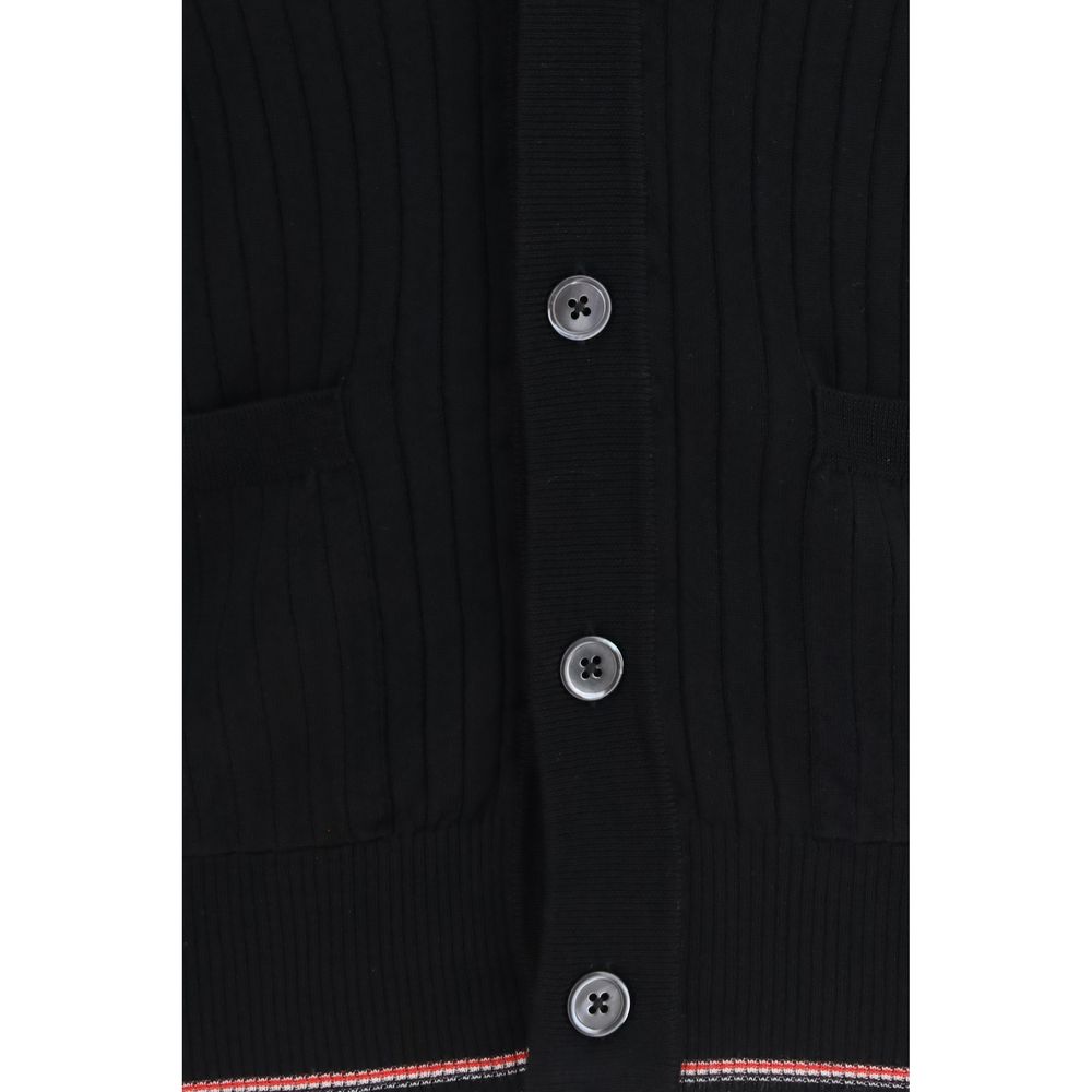 Thom Browne Strickjacke aus schwarzer Wolle Oves Aries