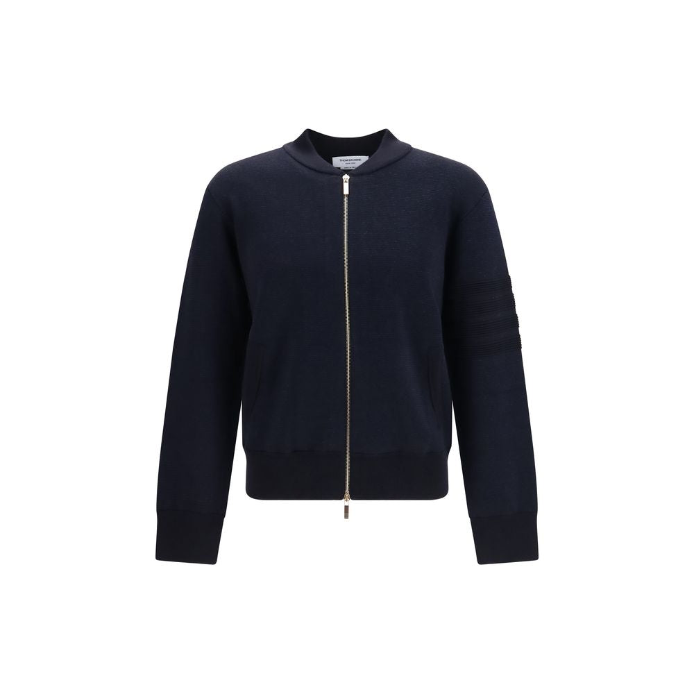 Thom Browne Blauer Woll-Oversize-Bomber