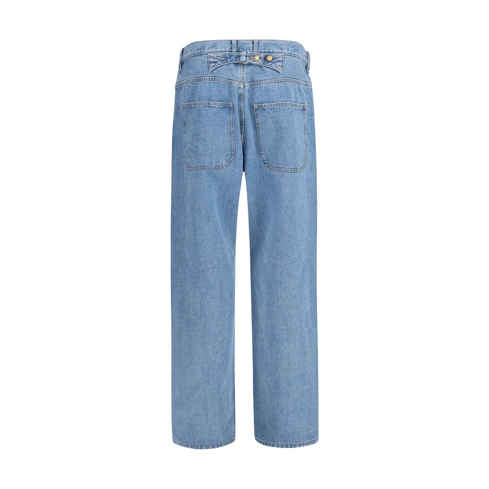 Thom Browne Blaue Baumwolljeans im Relaxed Fit