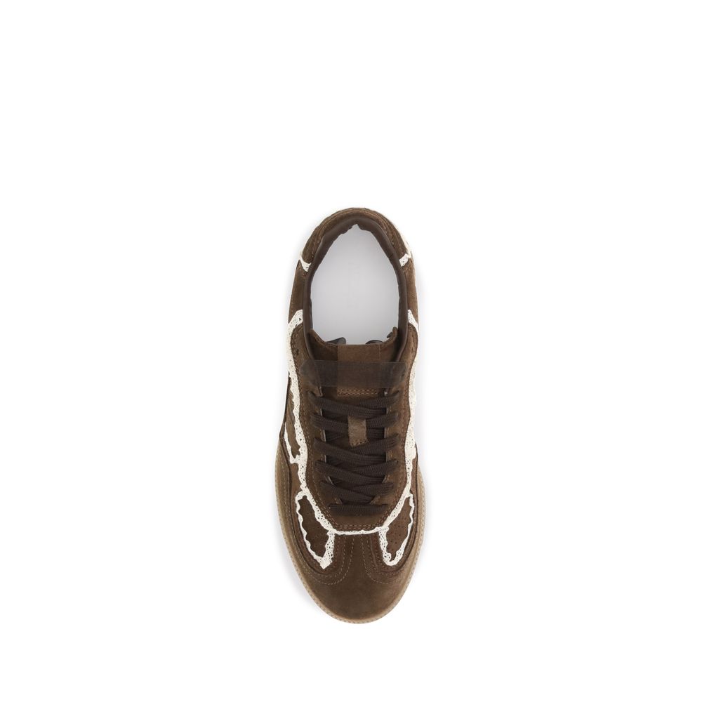 Alohas Braune Wildleder-Sneaker mit niedrigem Schaft
