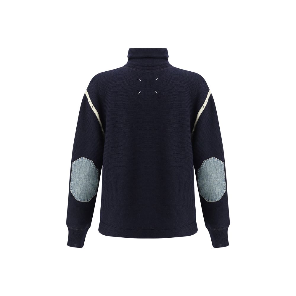 Maison Margiela Blauer Wollpullover Oves Aries