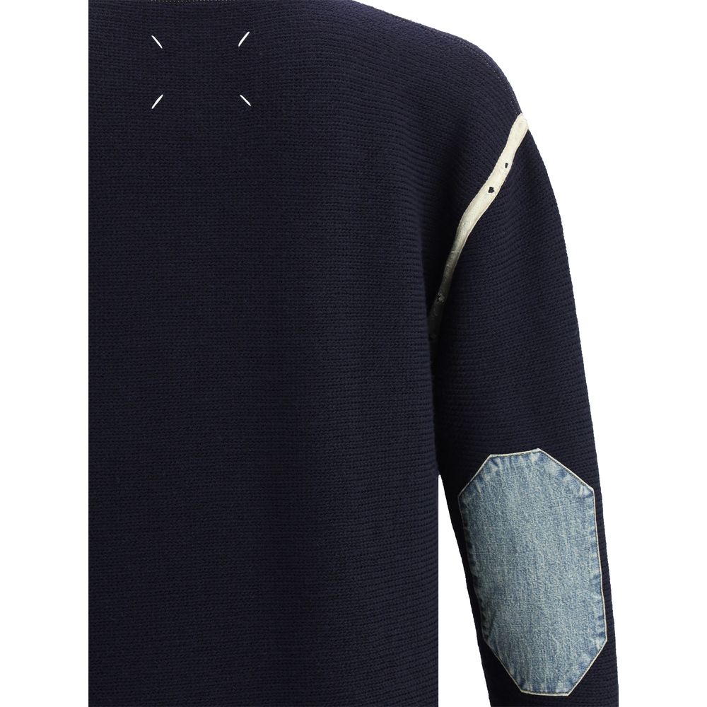 Maison Margiela Blauer Wollpullover Oves Aries