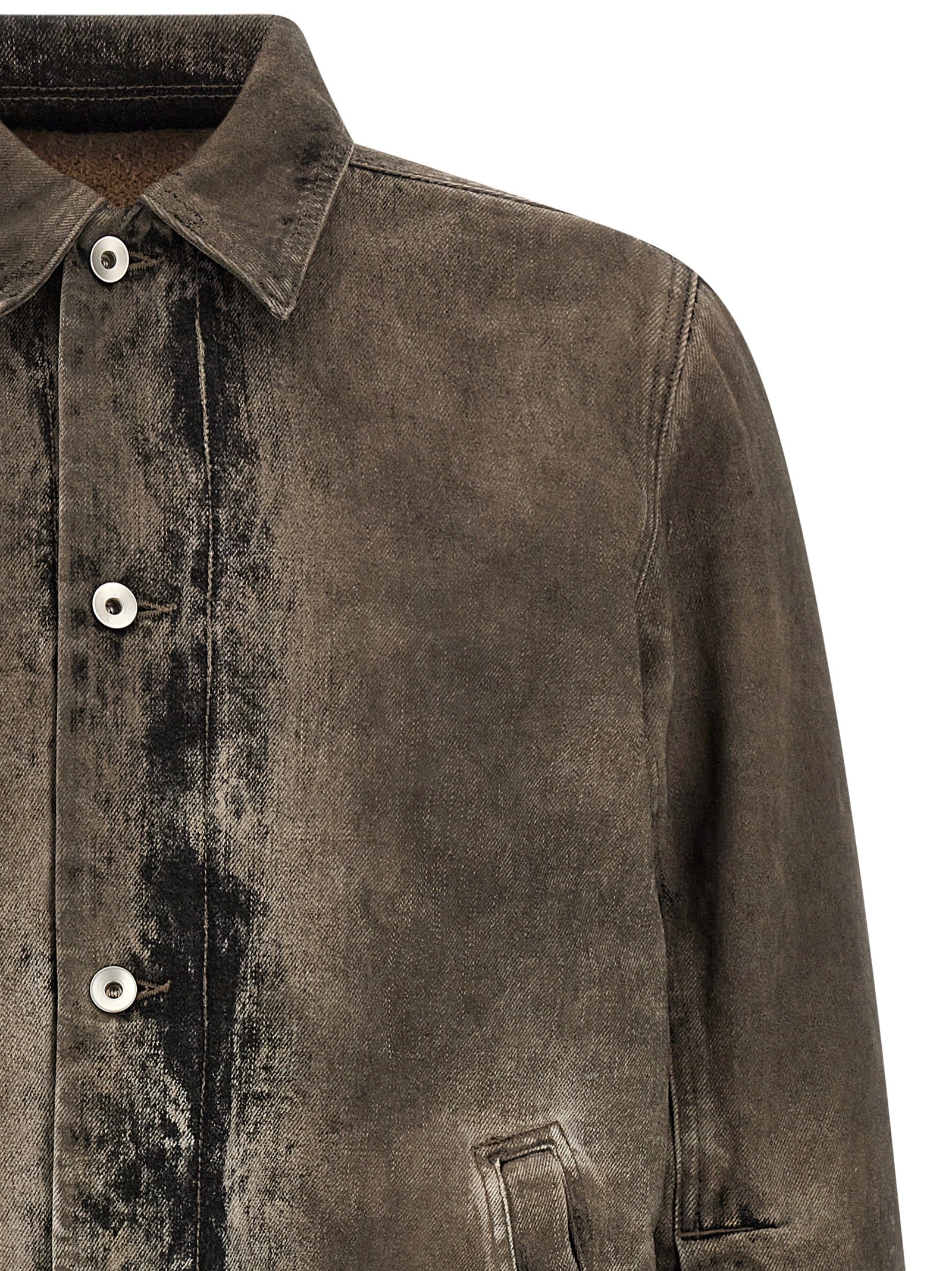 DRKSHDW Graue Jeansjacke aus Baumwolle