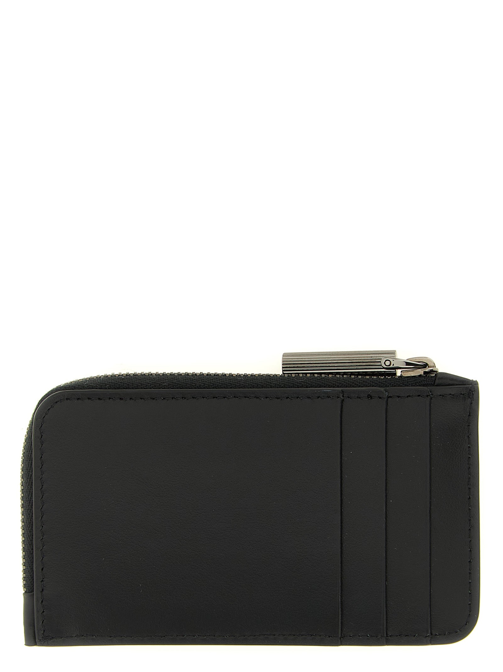 Christian Louboutin Schwarzer Kalbsleder-Kartenetui