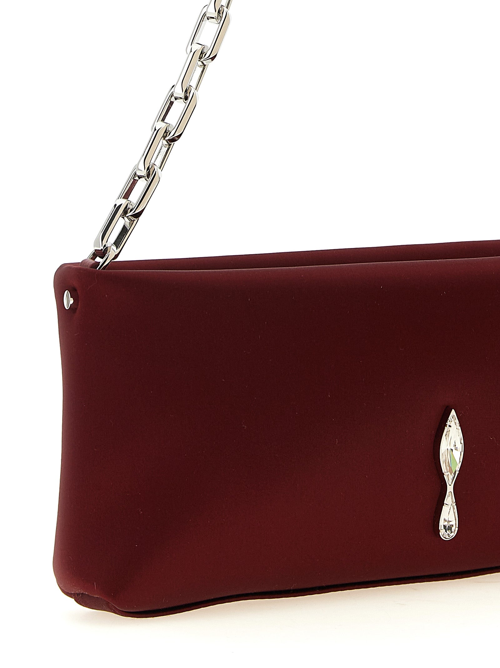Christian Louboutin Bordeaux Elastan Clutch Bag