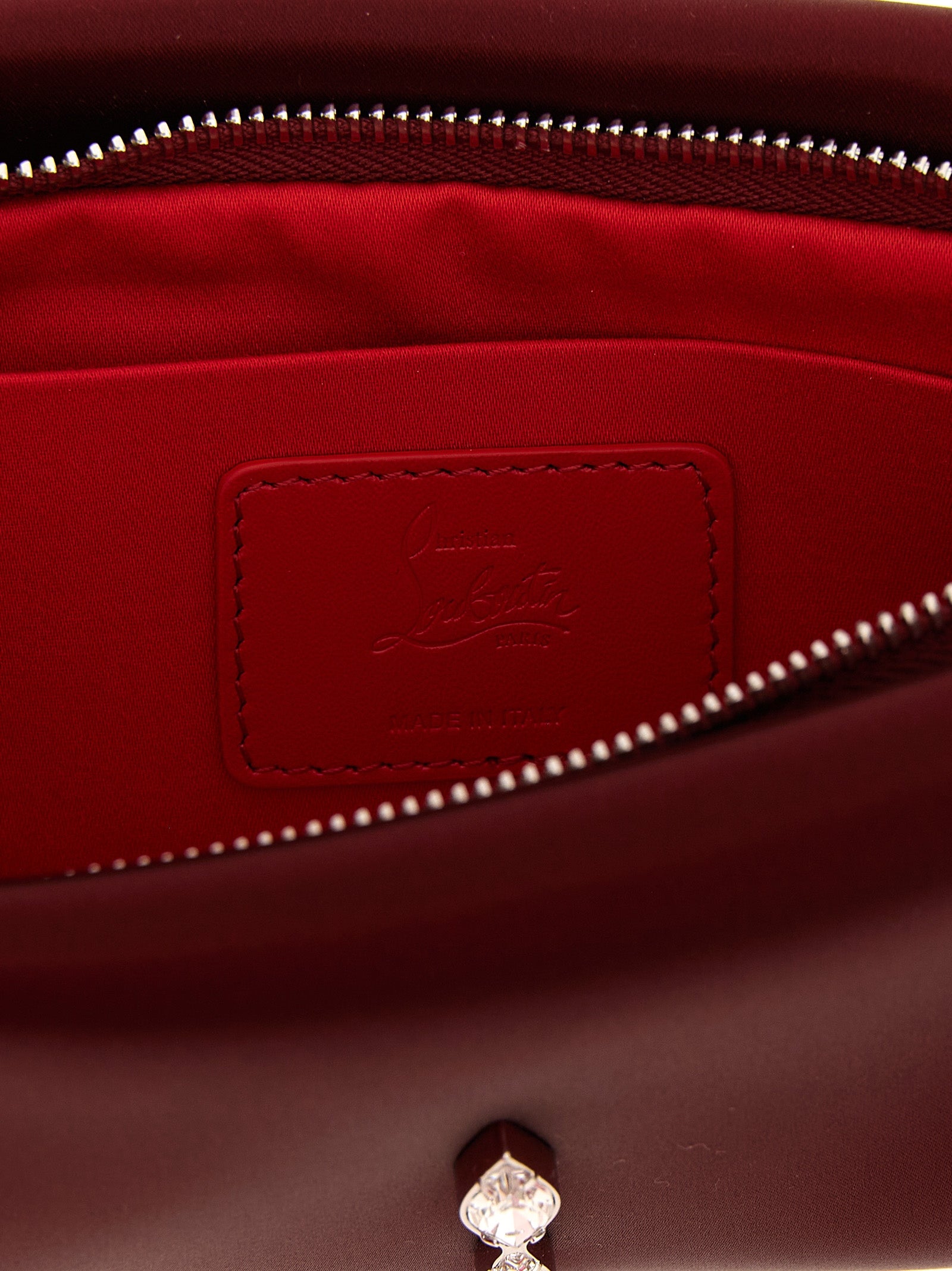 Christian Louboutin Bordeaux Elastan Clutch Bag