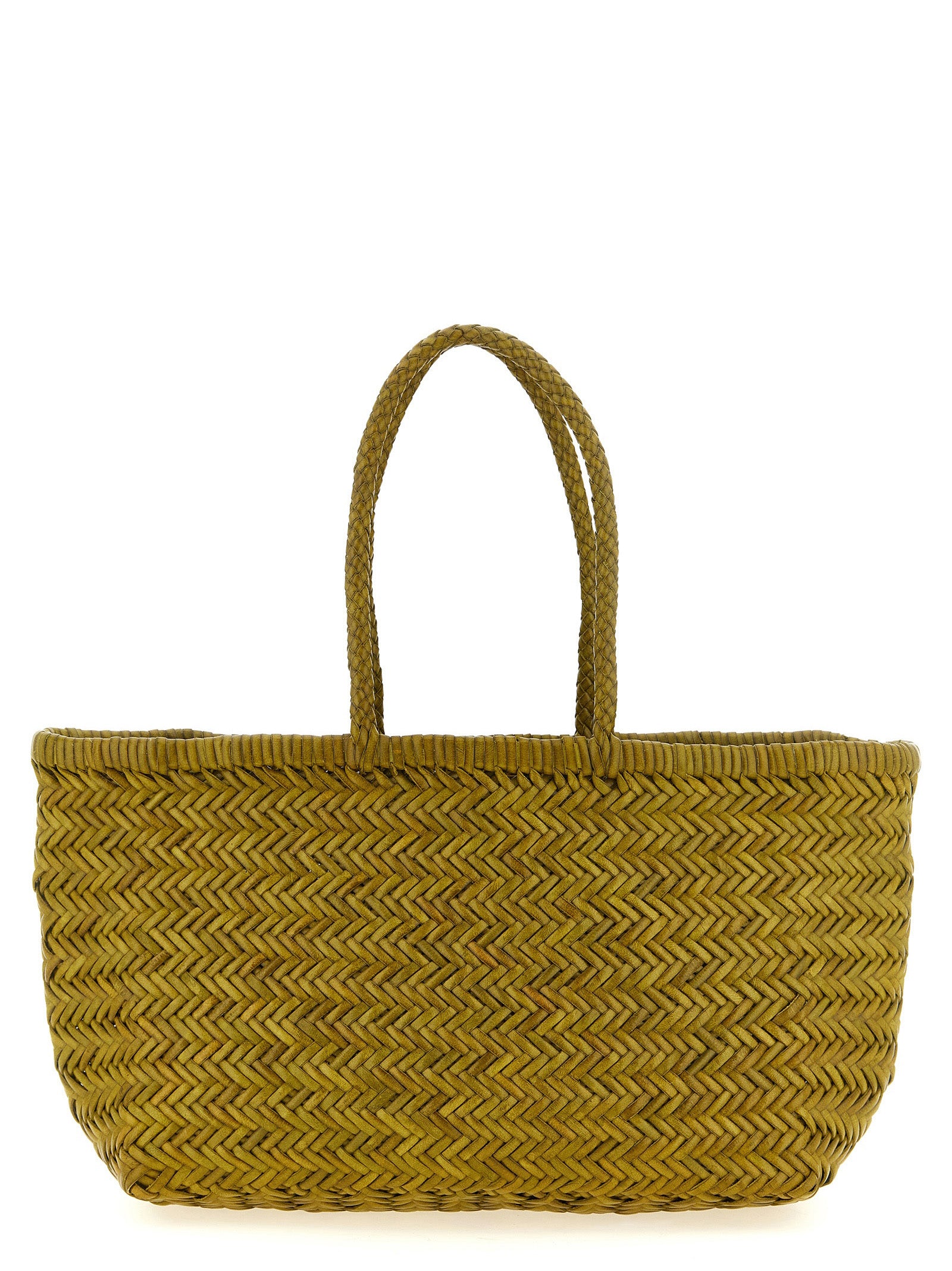 Dragon Diffusion Zweifarbige Kalbsleder-Handtasche