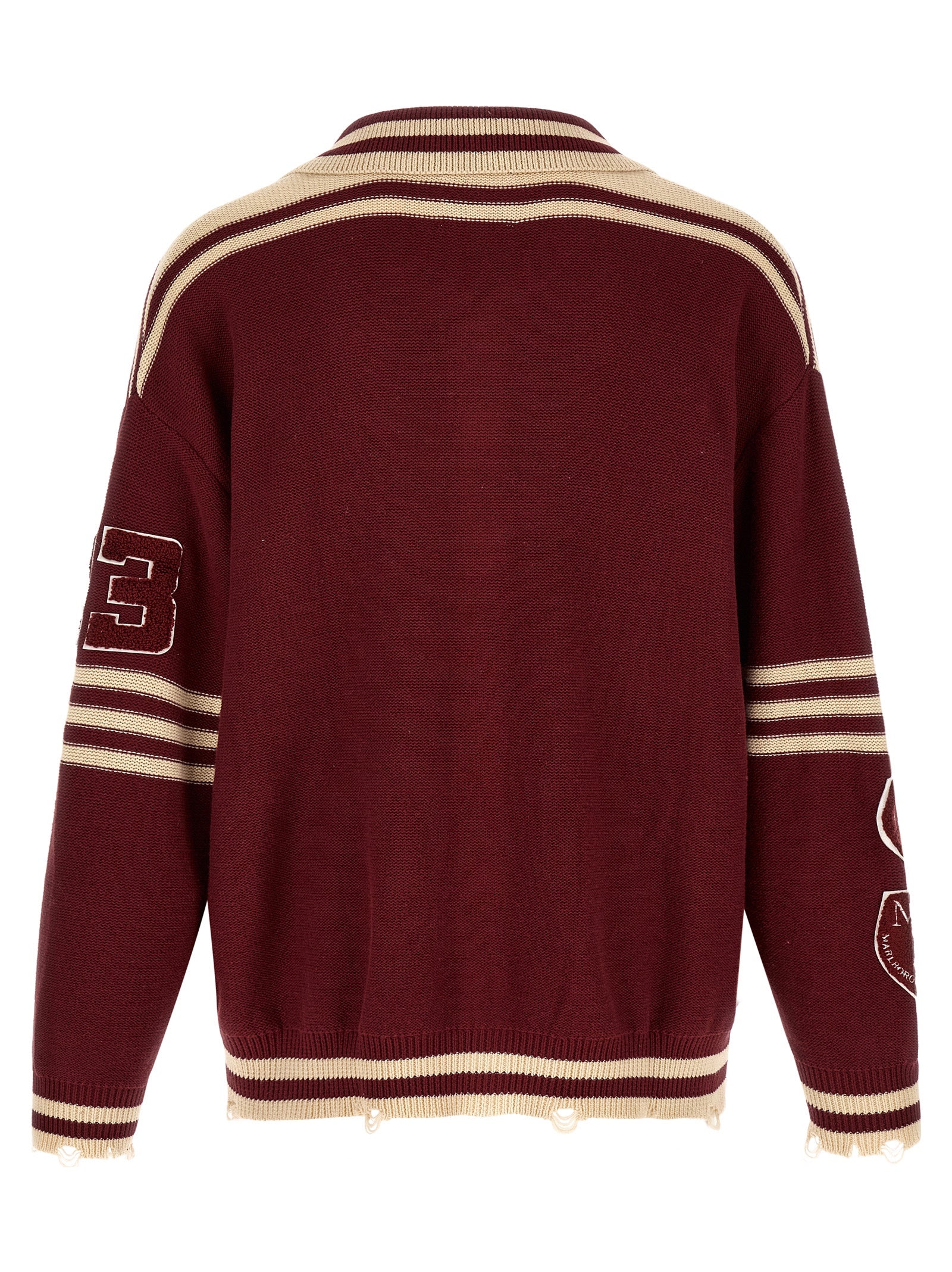 FOUND Bordeaux Baumwoll-Strickjacke