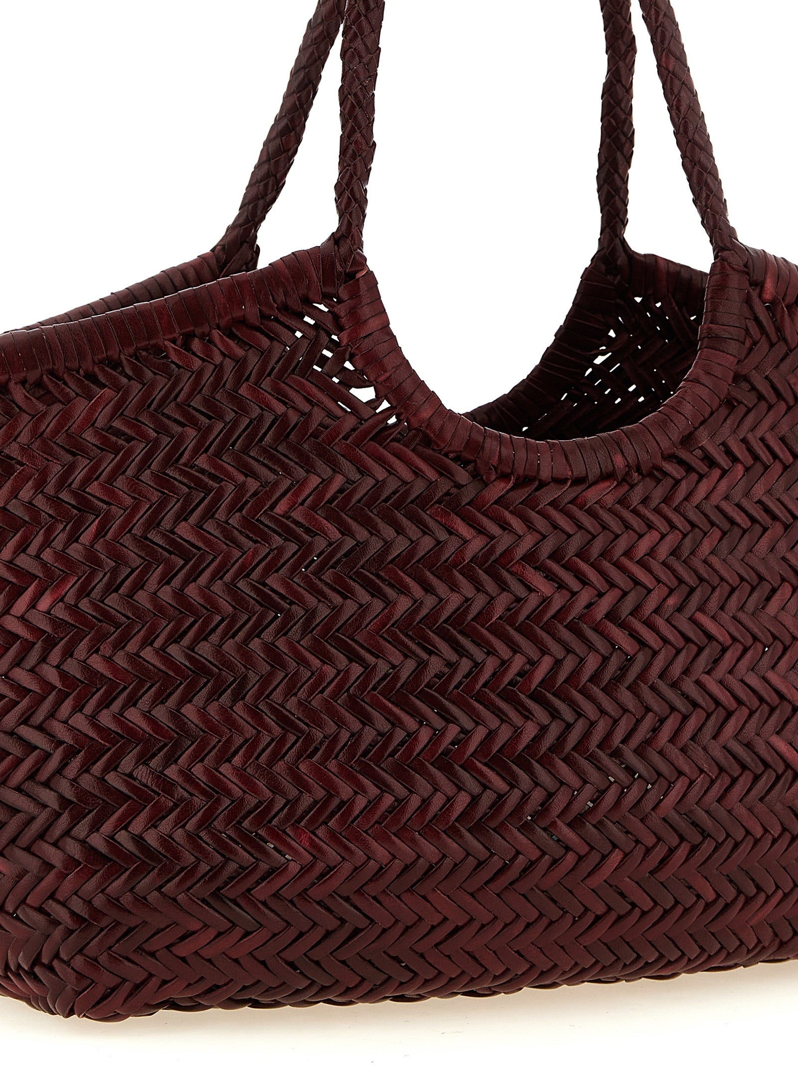 Dragon Diffusion Schultertasche aus bordeauxrotem Rindsleder