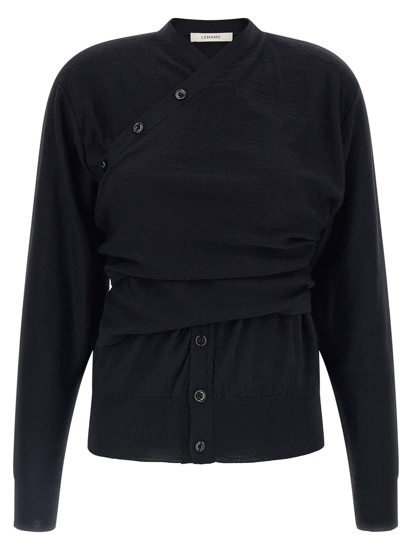 Lemaire Schwarzer Wollcardigan