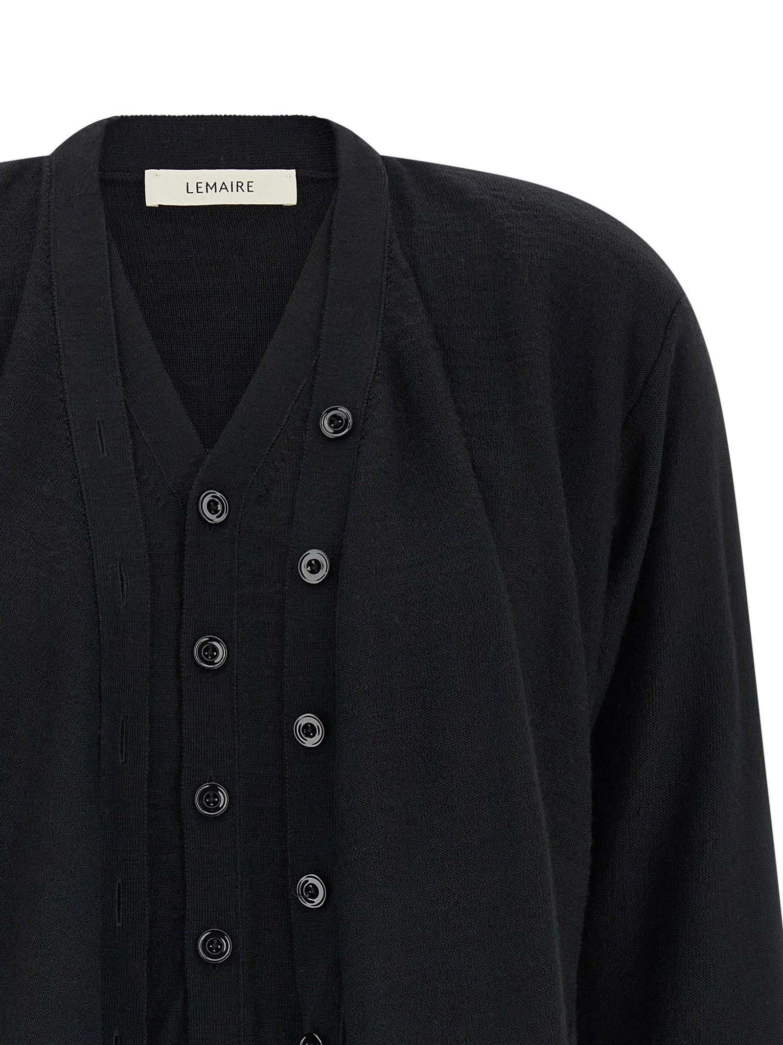 Lemaire Schwarzer Wollcardigan