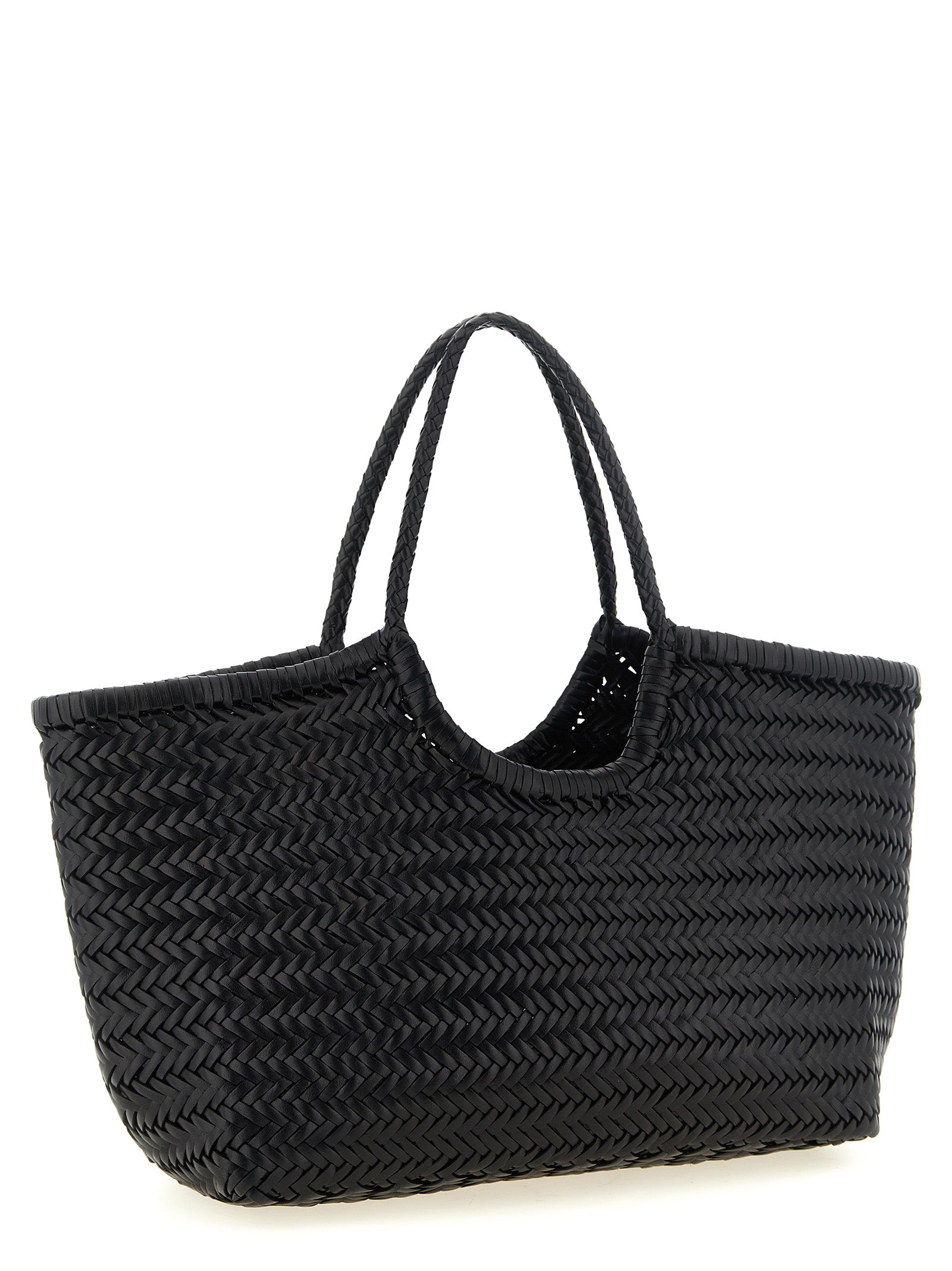 Dragon Diffusion Schwarze Schultertasche aus Rindsleder