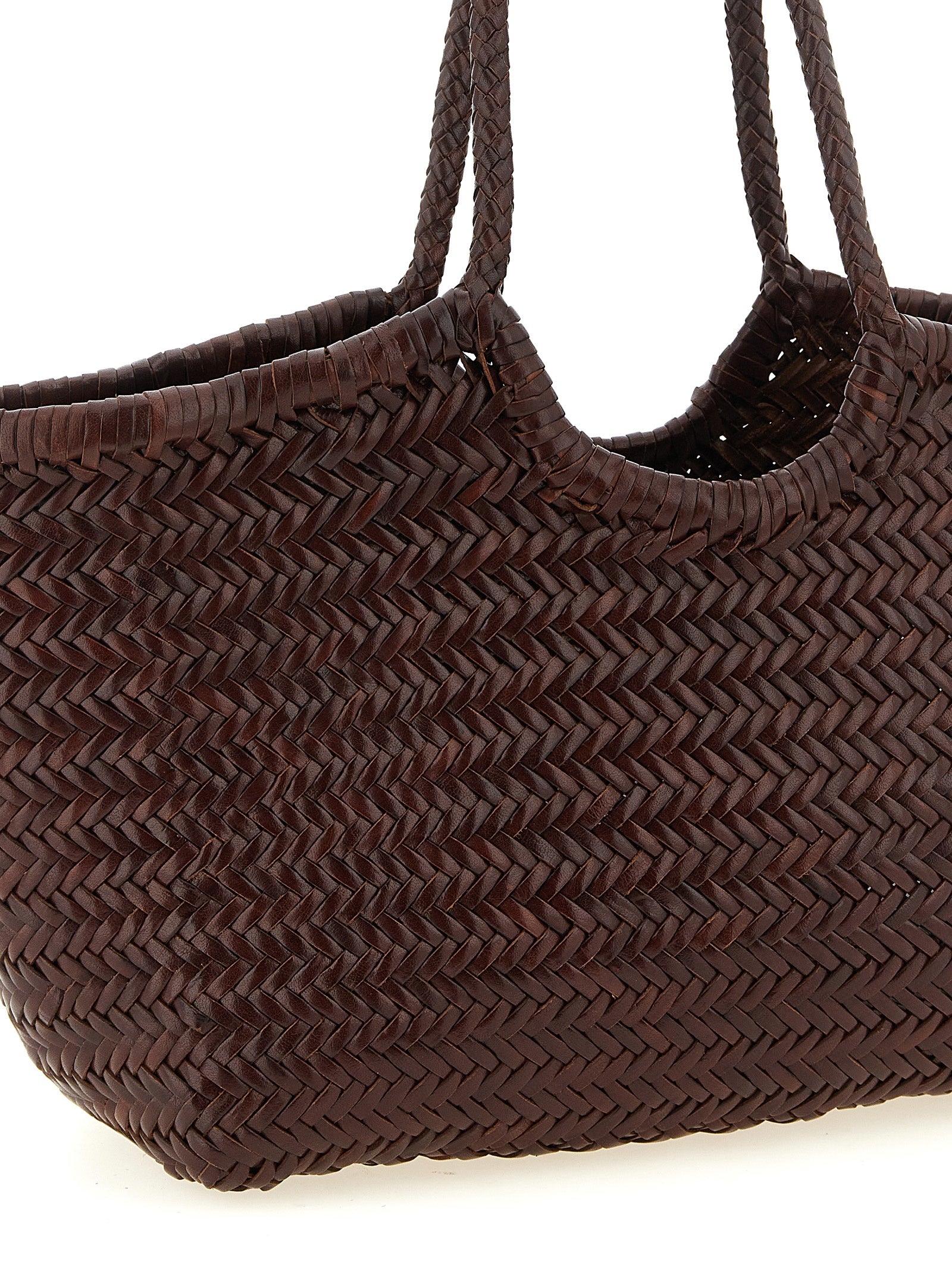 Dragon Diffusion Braune Schultertasche aus Rindsleder