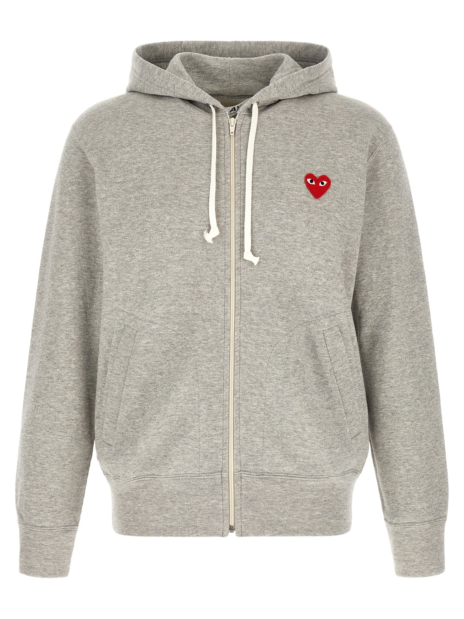 Comme Des Garçons Play Grauer Baumwollcardigan