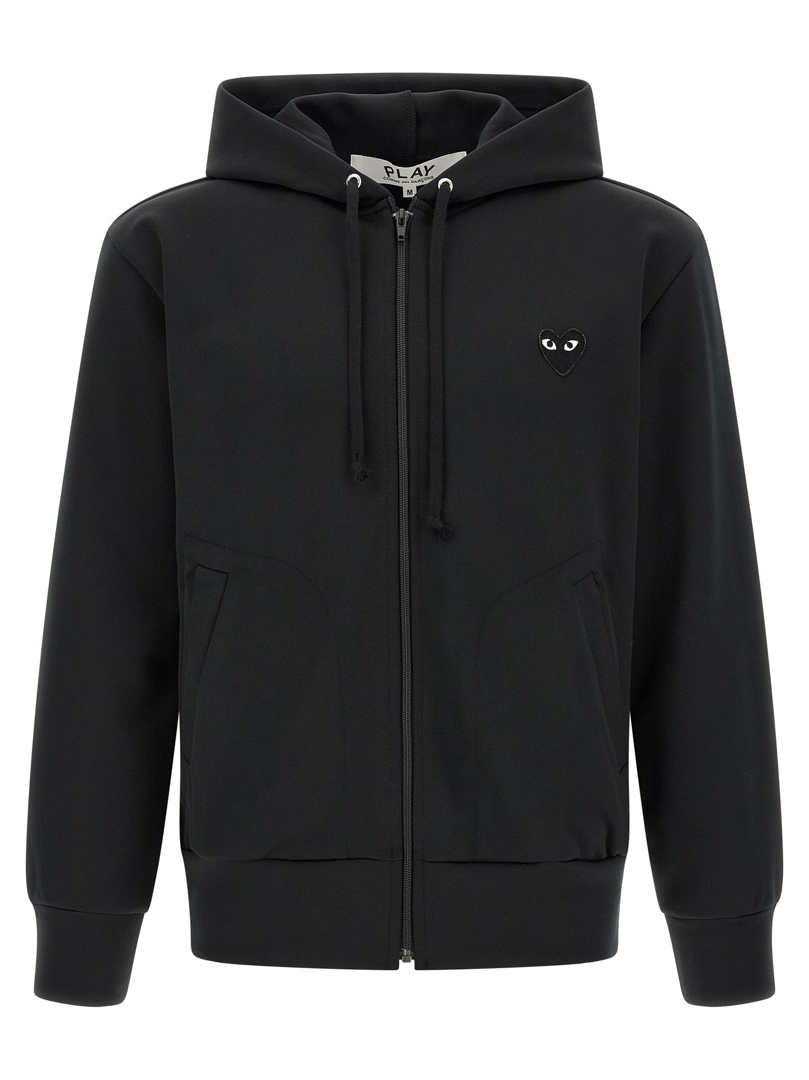 Comme Des Garçons Play Schwarzer Cardigan aus Polyester