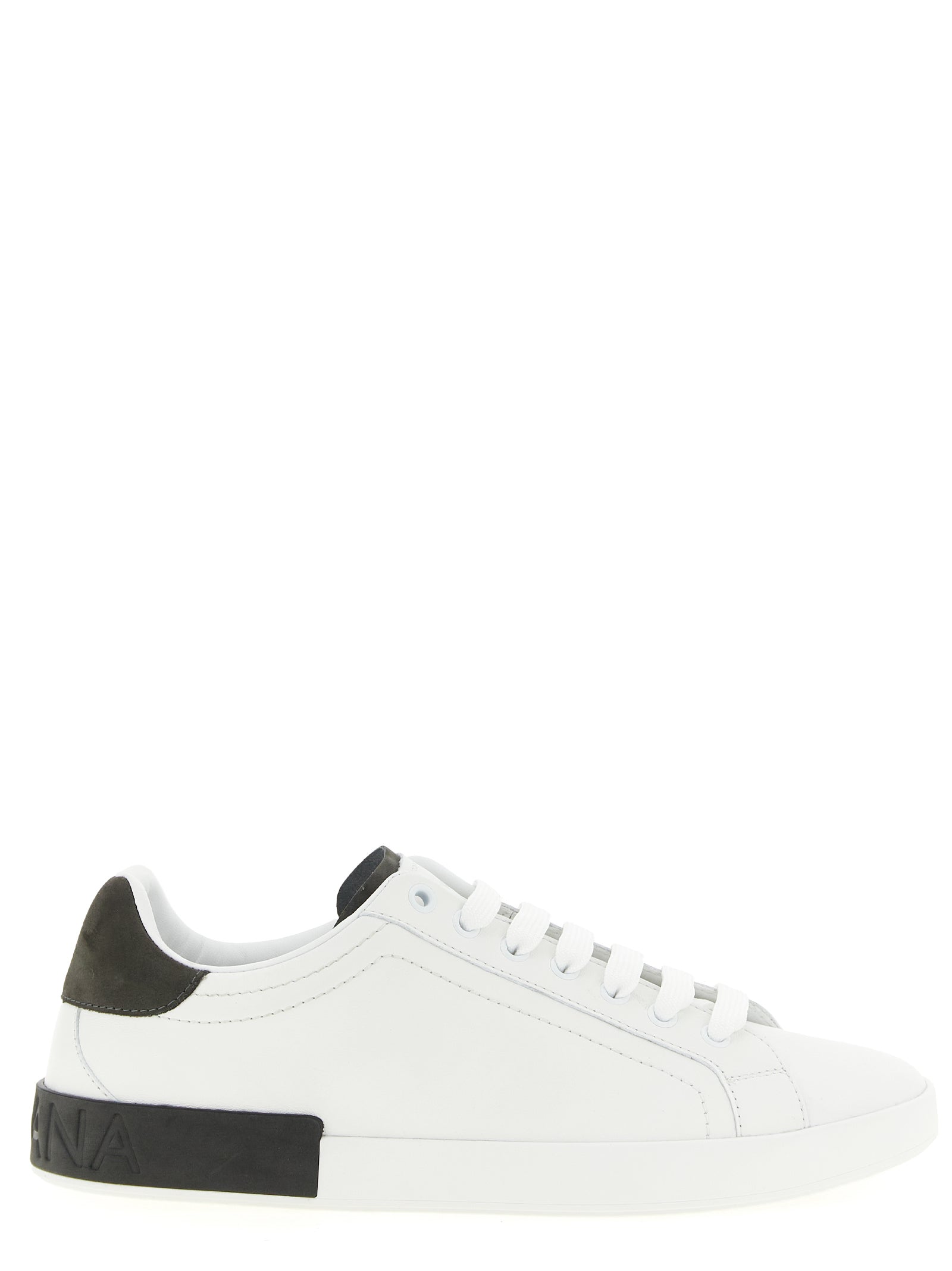 Dolce & Gabbana Weiße Kalbsleder Low-Top-Sneaker