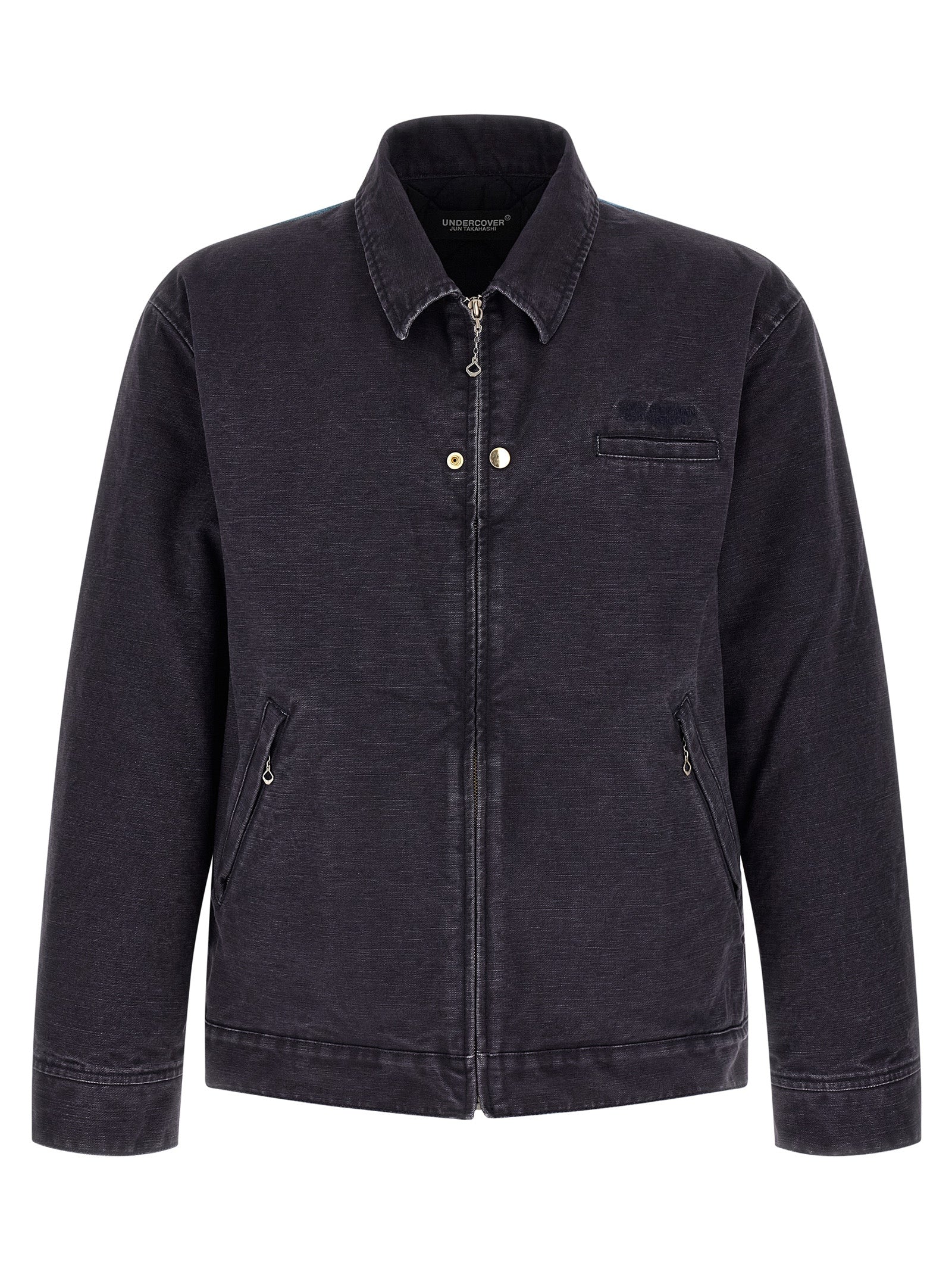 Undercover Blaue Baumwolljacke in voller Länge